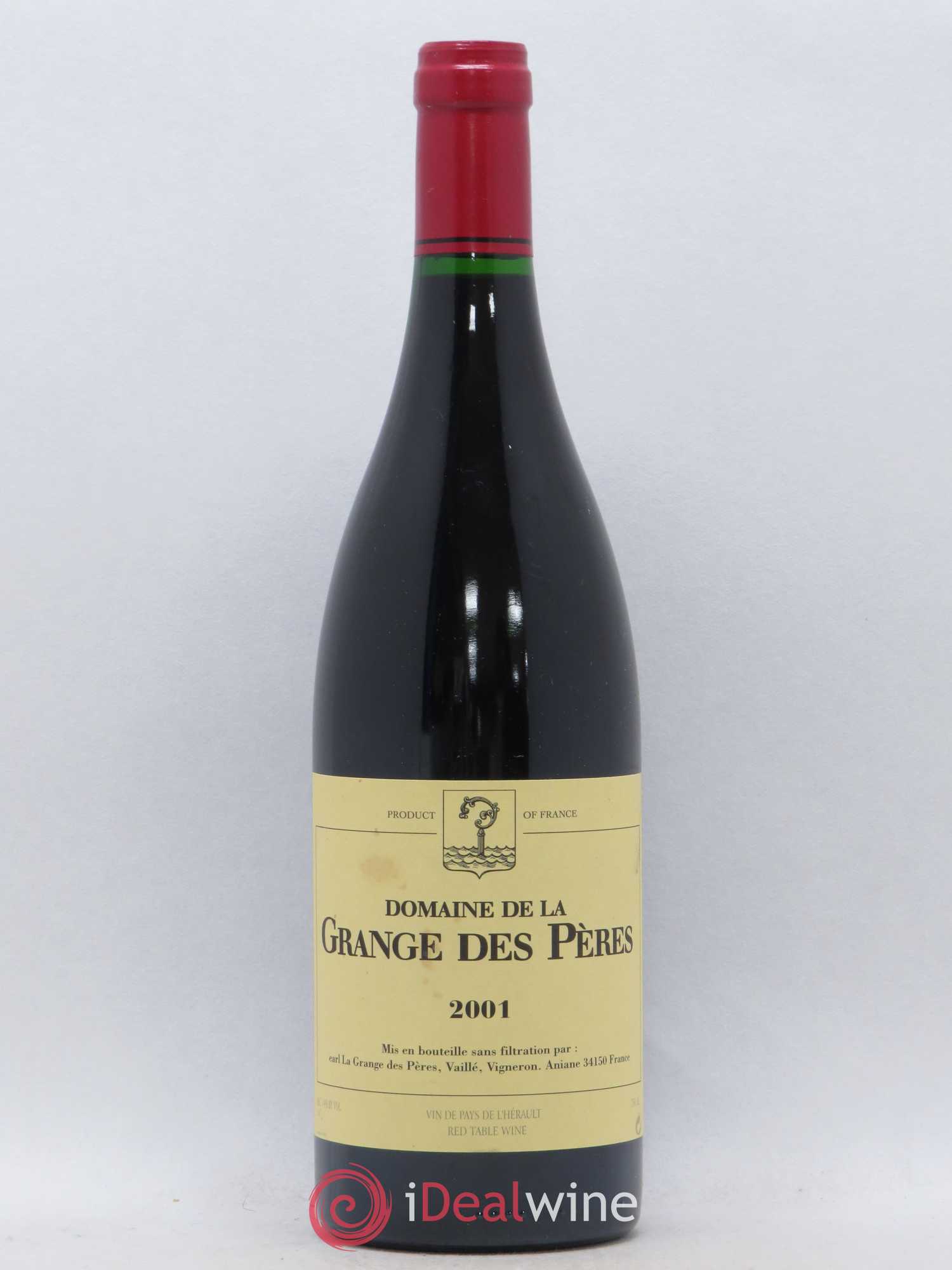 Pays d'Hérault Grange des Pères Laurent Vaillé 2001 - Lot de 1 bouteille - 0