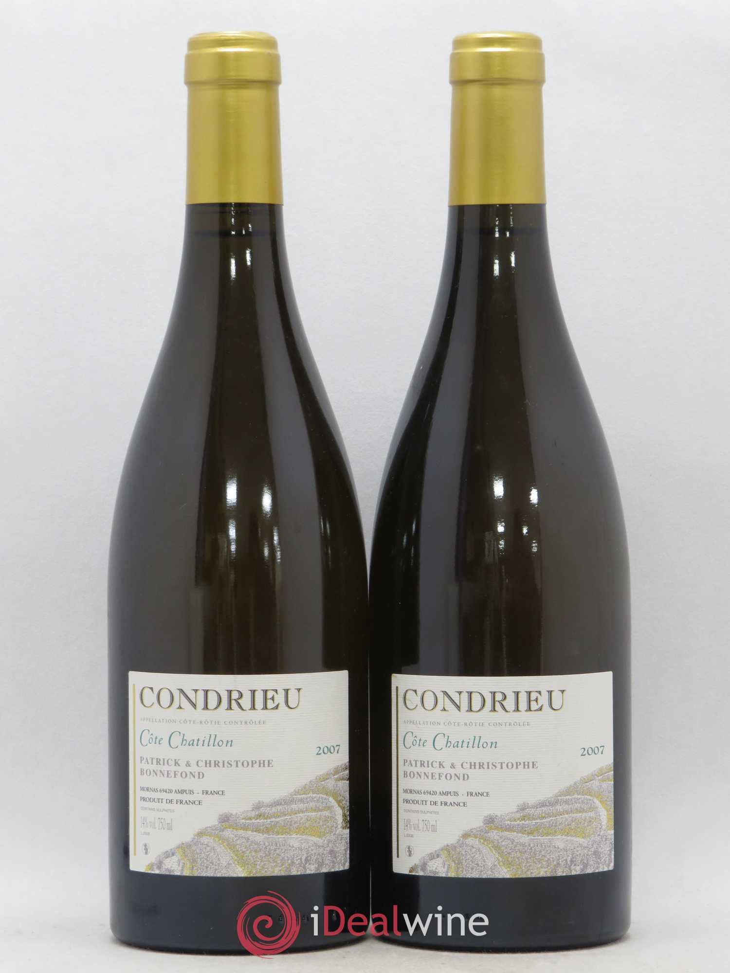 Condrieu Domaine Bonnefond Côte Chatillon 2007 - Lot de 2 bouteilles - 0