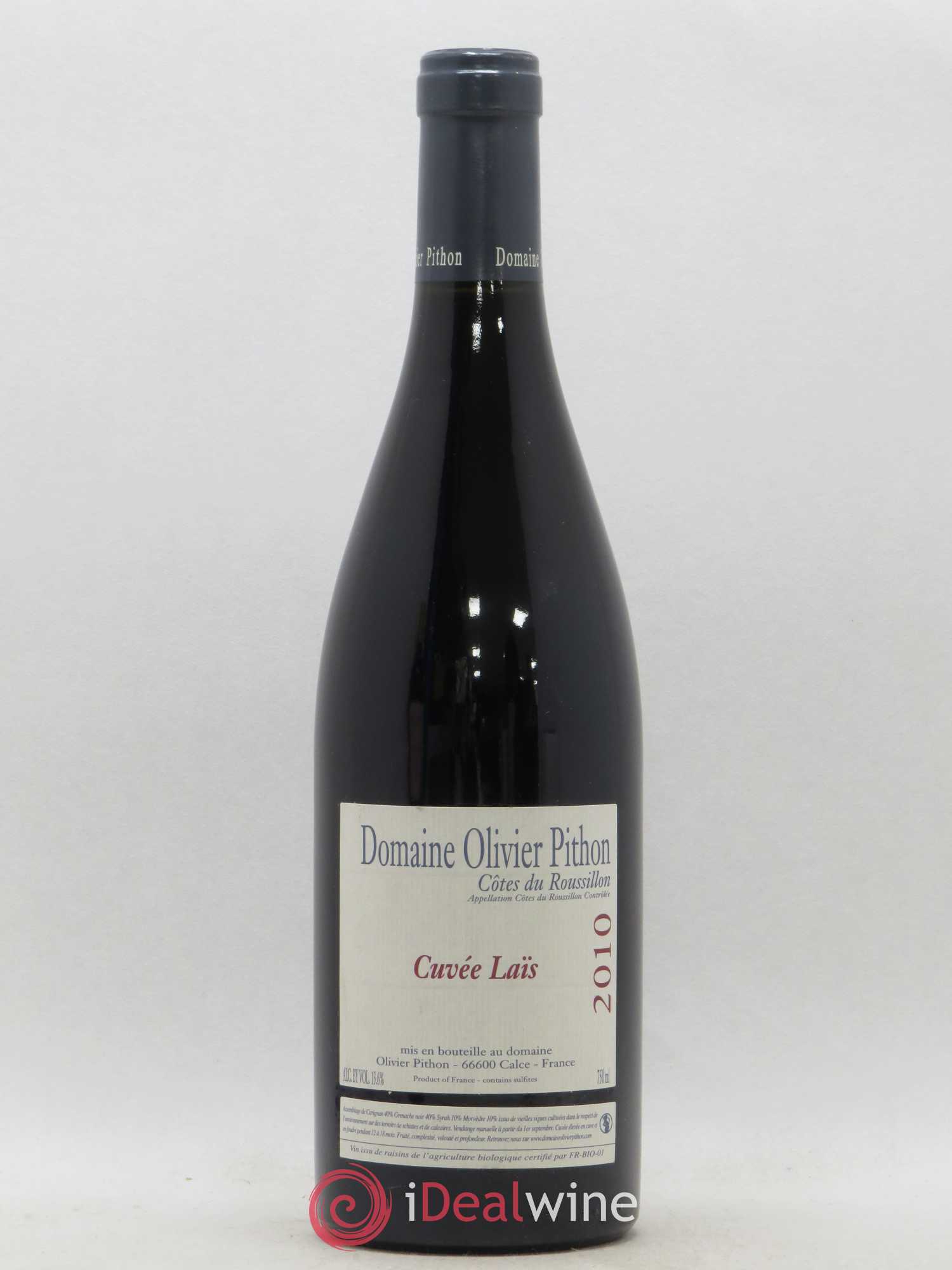 IGP Côtes du Roussillon Olivier Pithon Laïs 2010 - Lot de 1 bouteille - 0