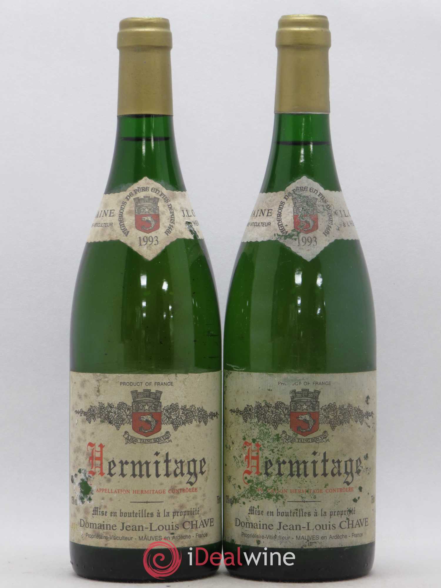 Hermitage Jean-Louis Chave 1993 - Lot de 2 bouteilles - 0