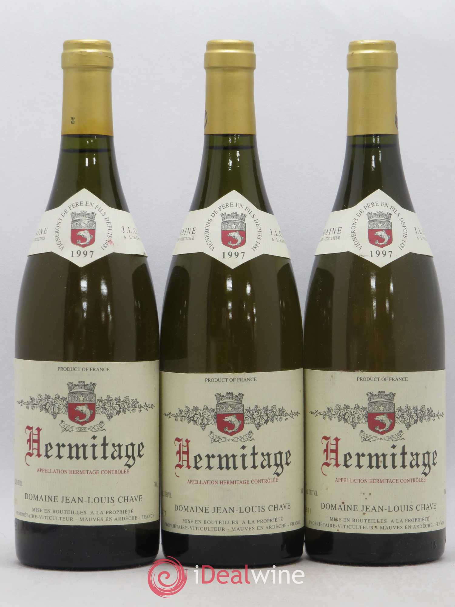 Hermitage Jean-Louis Chave 1997 - Lot de 3 bouteilles - 0