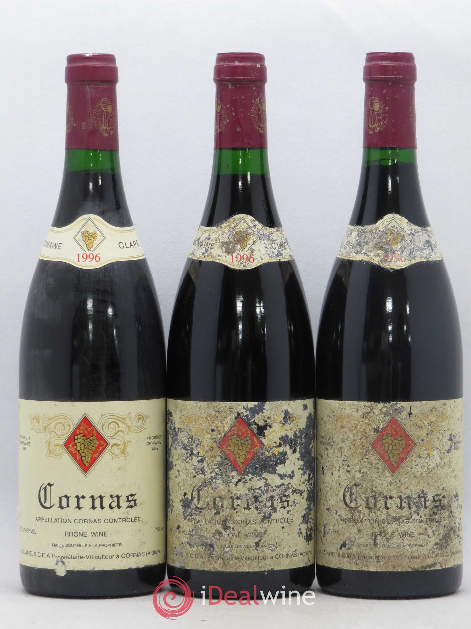 Cornas Auguste Clape 1996 - Lot de 3 bouteilles - 0