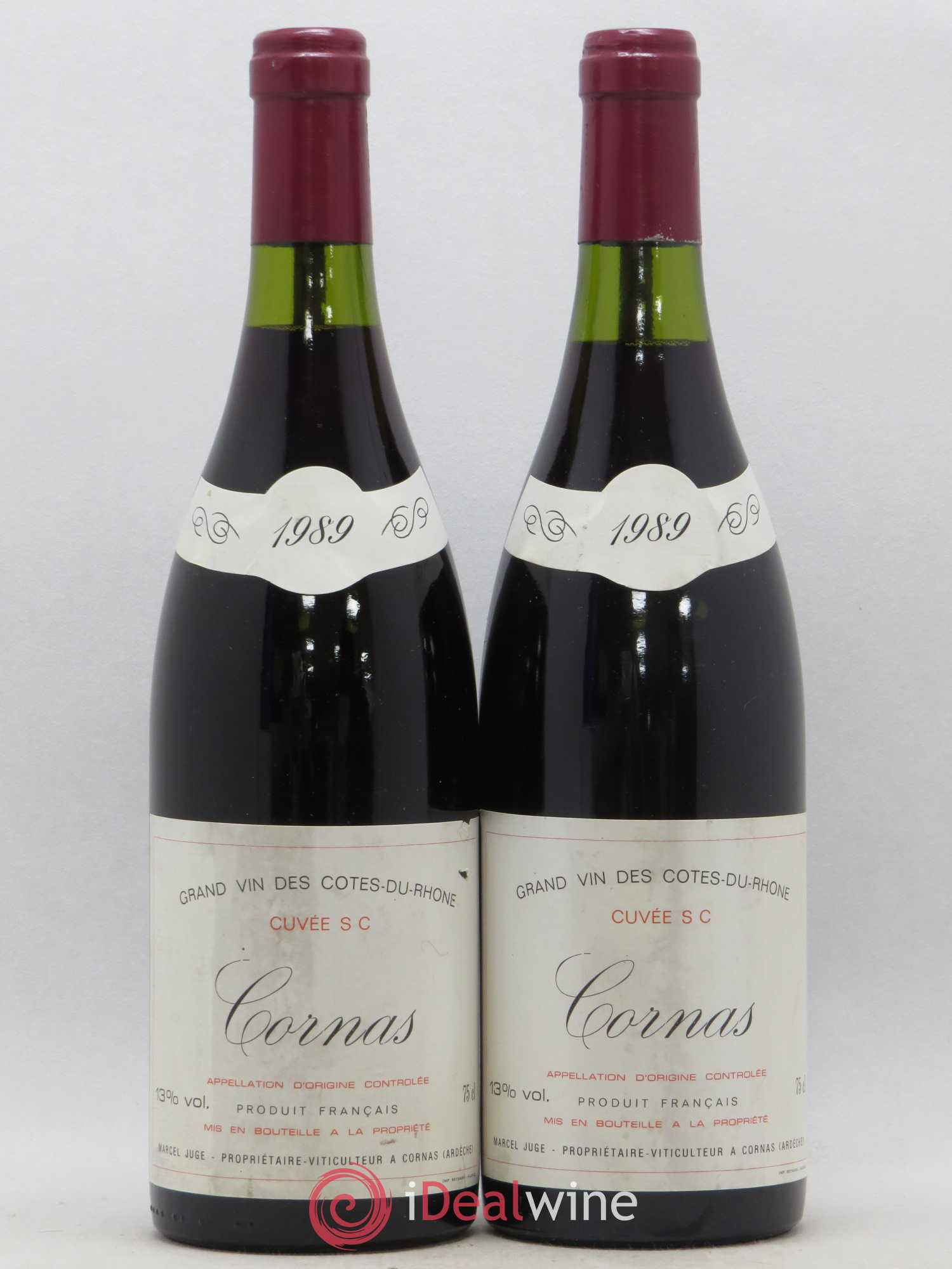 Cornas SC Marcel Juge 1989 - Lot de 2 bouteilles - 0