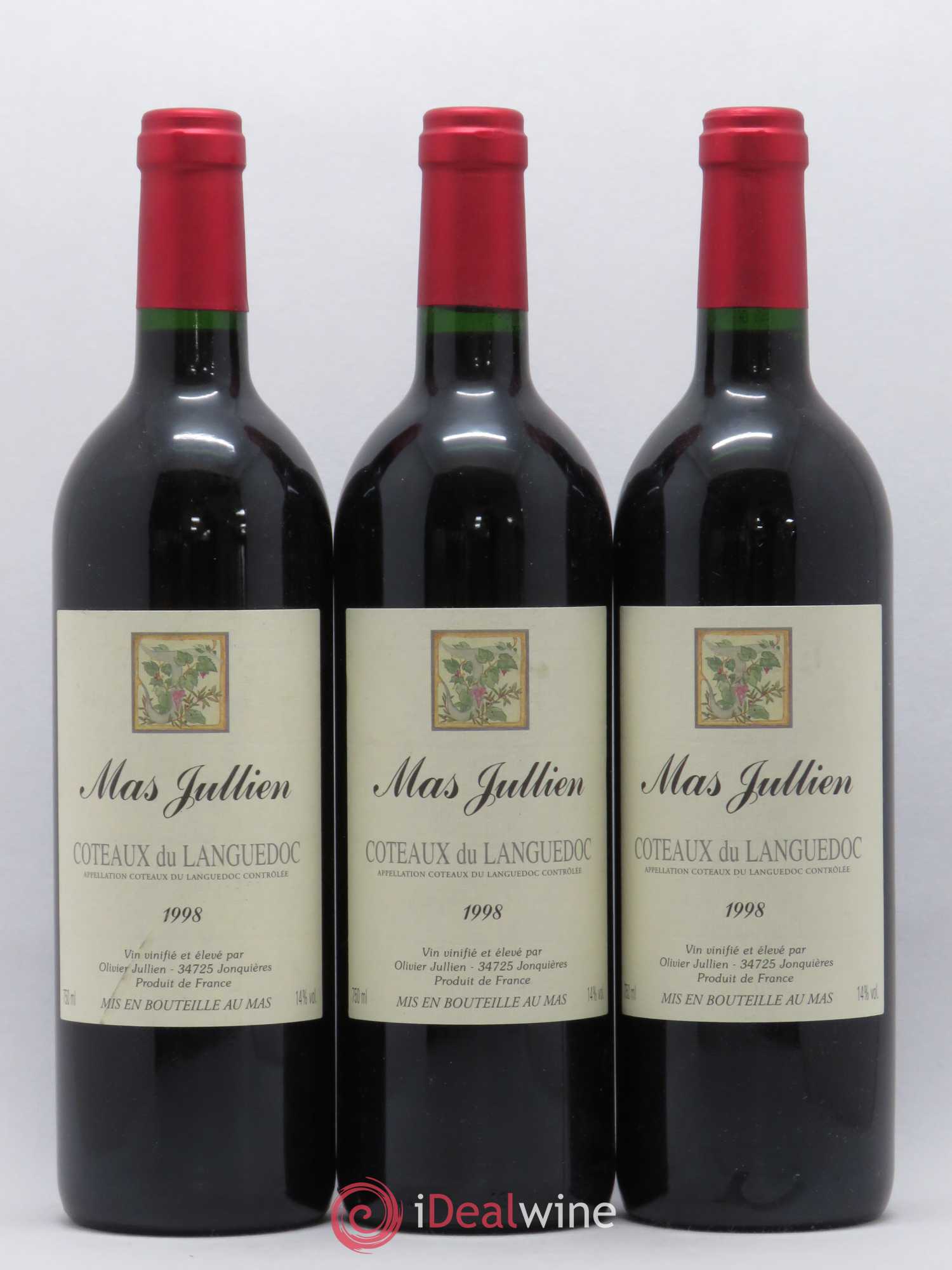Terrasses du Larzac Mas Jullien Olivier Jullien 1998 - Lot de 5 bouteilles - 1