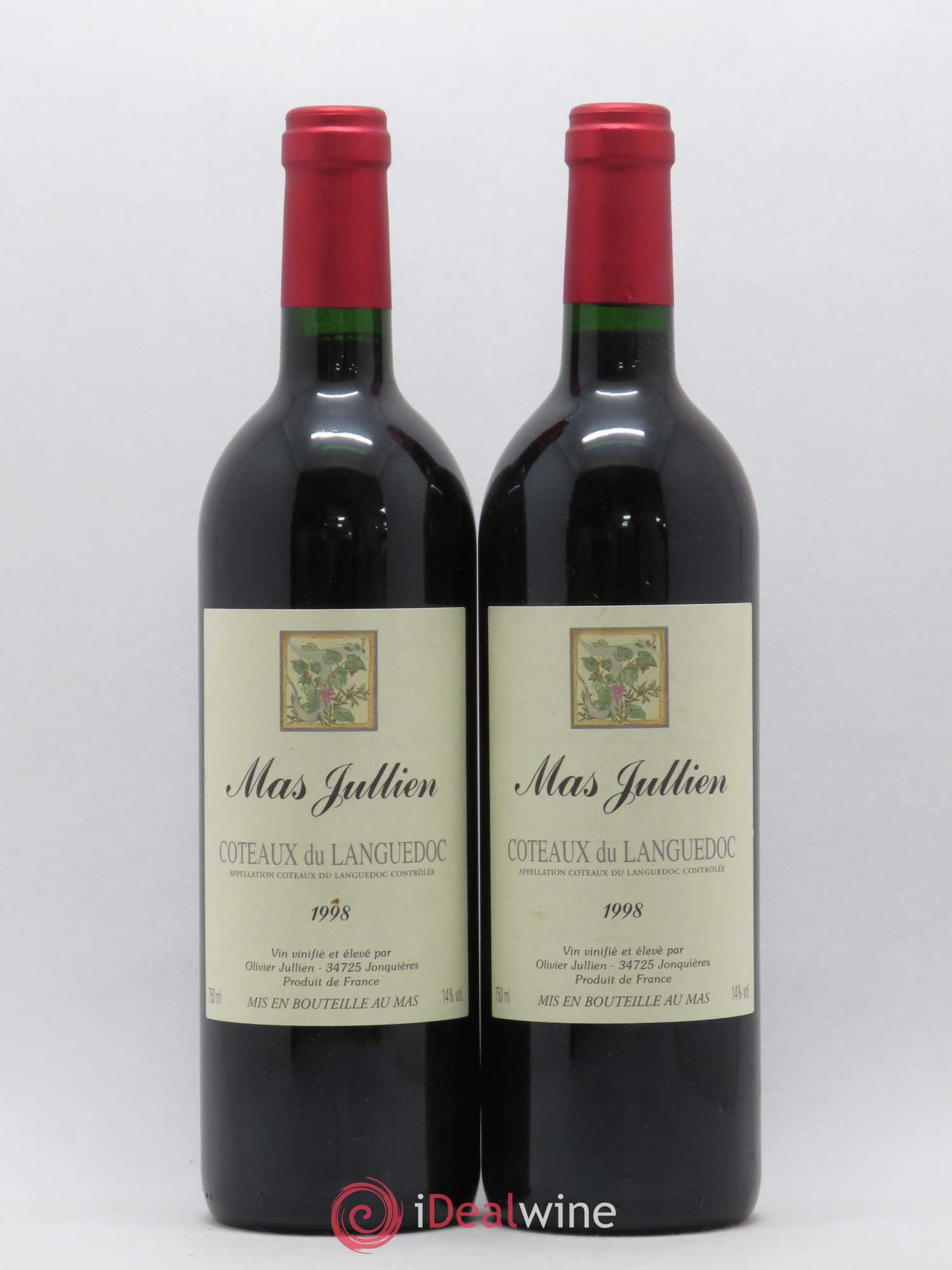 Terrasses du Larzac Mas Jullien Olivier Jullien 1998 - Lot de 5 bouteilles - 2