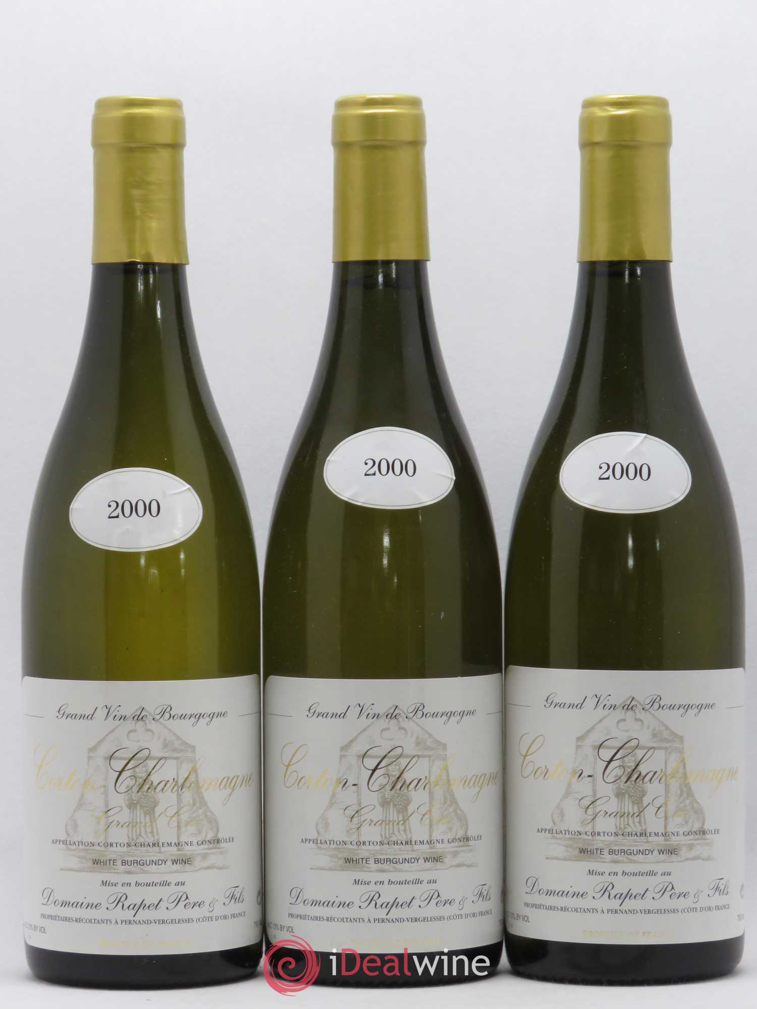 Corton-Charlemagne Grand Cru Rapet Père & Fils 2000 - Lot de 3 bouteilles - 0