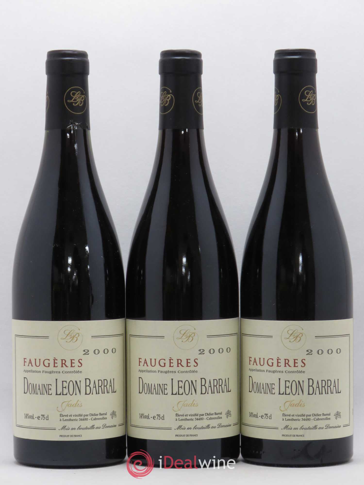 Faugères Jadis Domaine Léon Barral 2000 - Lot de 5 bouteilles - 1
