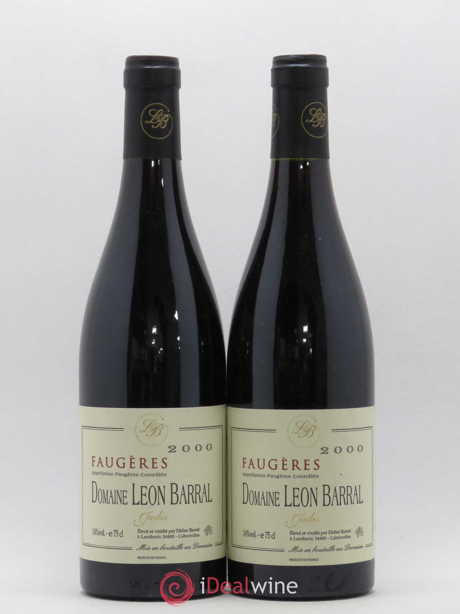 Faugères Jadis Domaine Léon Barral 2000 - Lot de 5 bouteilles - 2