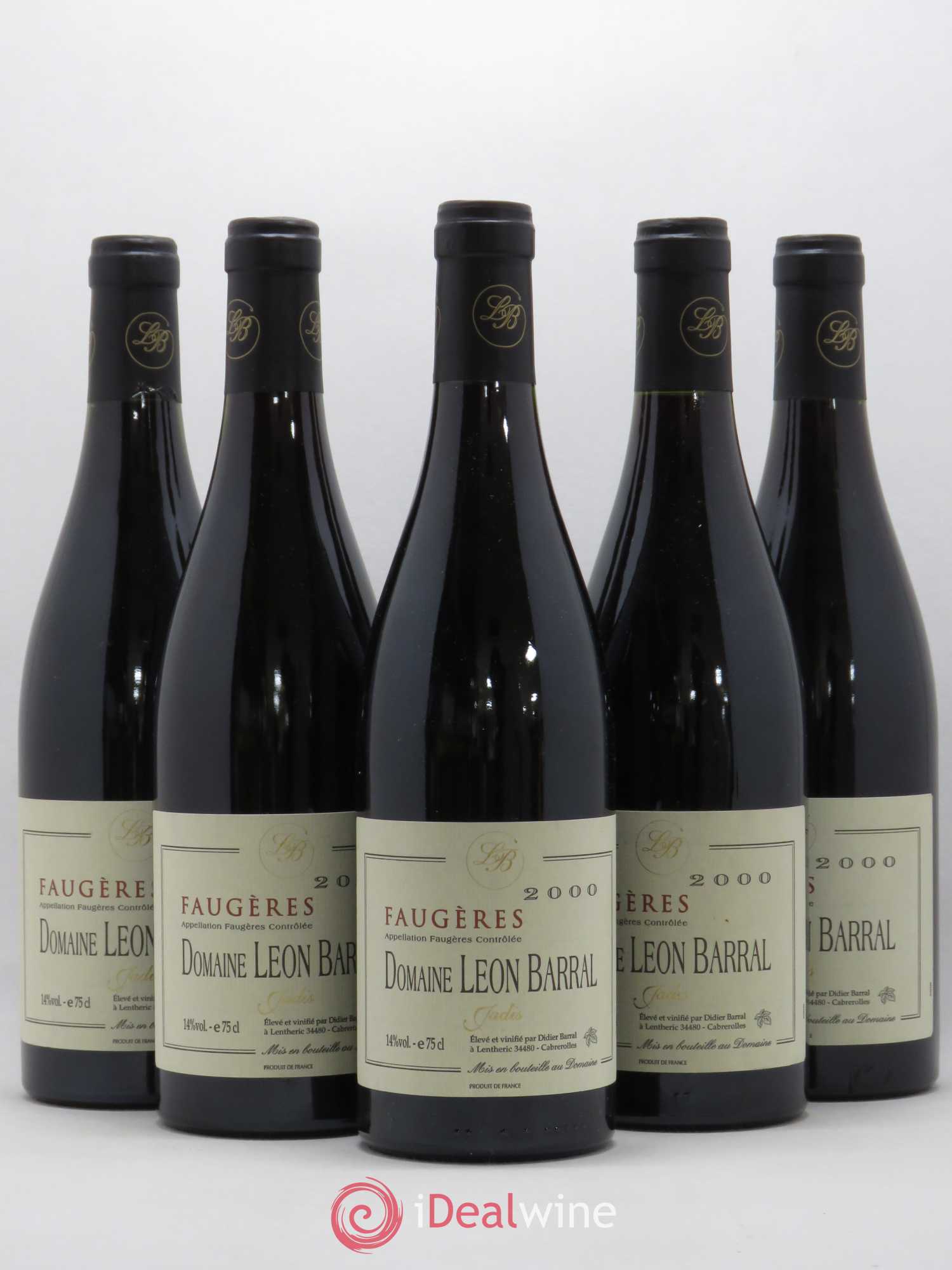Faugères Jadis Domaine Léon Barral 2000 - Lot de 5 bouteilles - 0