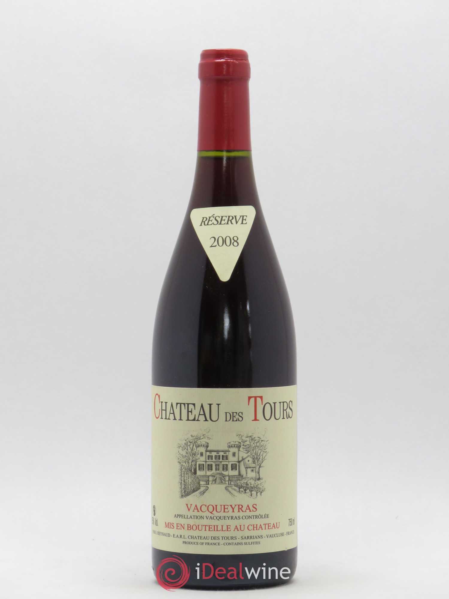 Vacqueyras Château des Tours Emmanuel Reynaud 2008 - Lot de 1 bouteille - 0