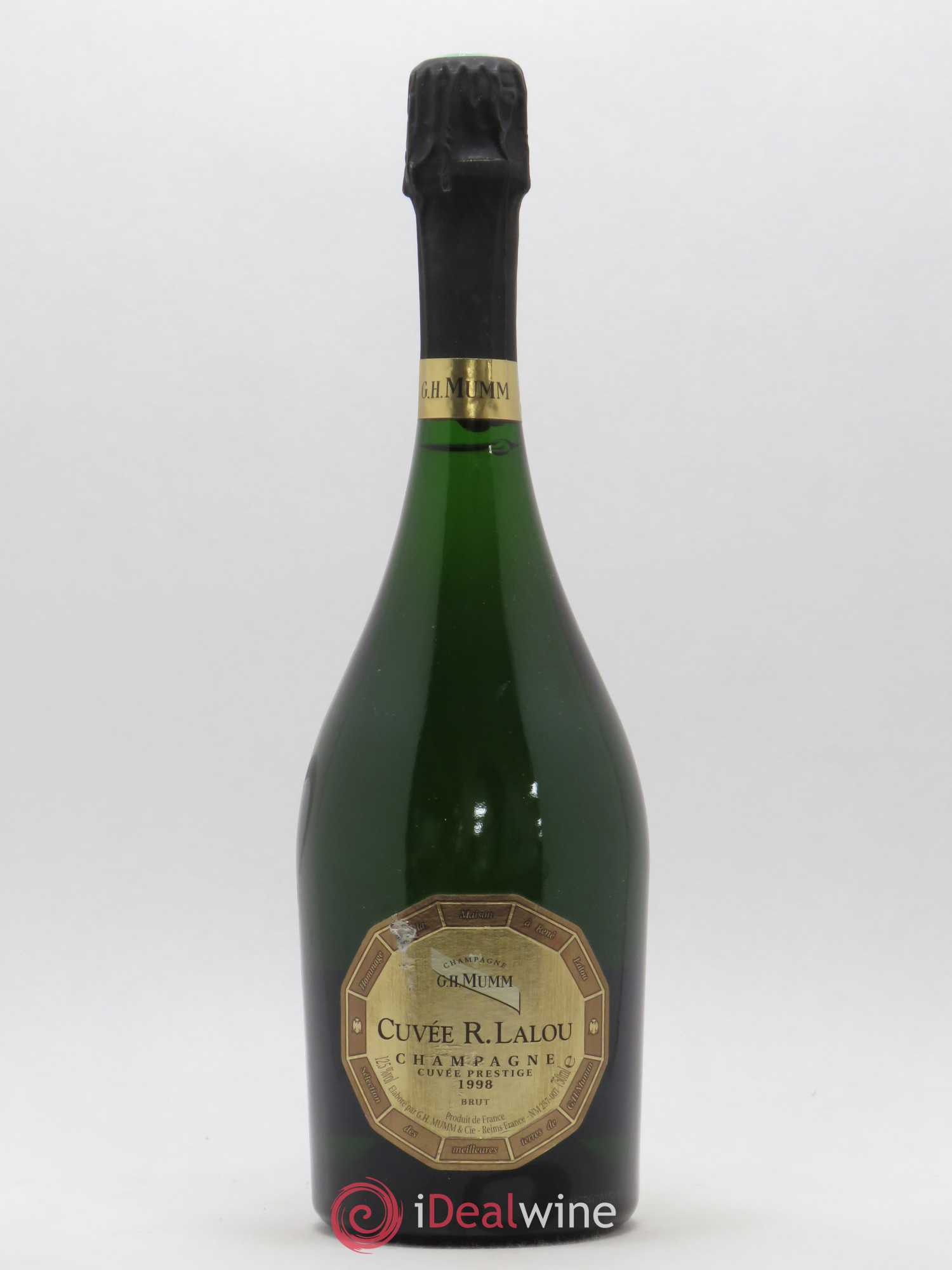René Lalou Mumm cuvée Prestige 1998 - Lot de 1 bouteille - 0