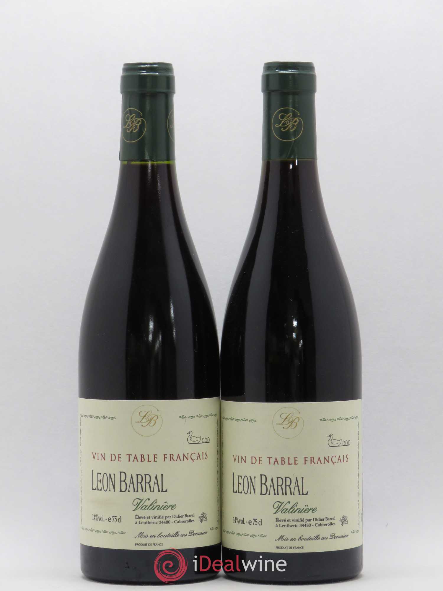 Vin de table Valinière Léon Barral 2000 - Posten von 2 Flaschen - 0