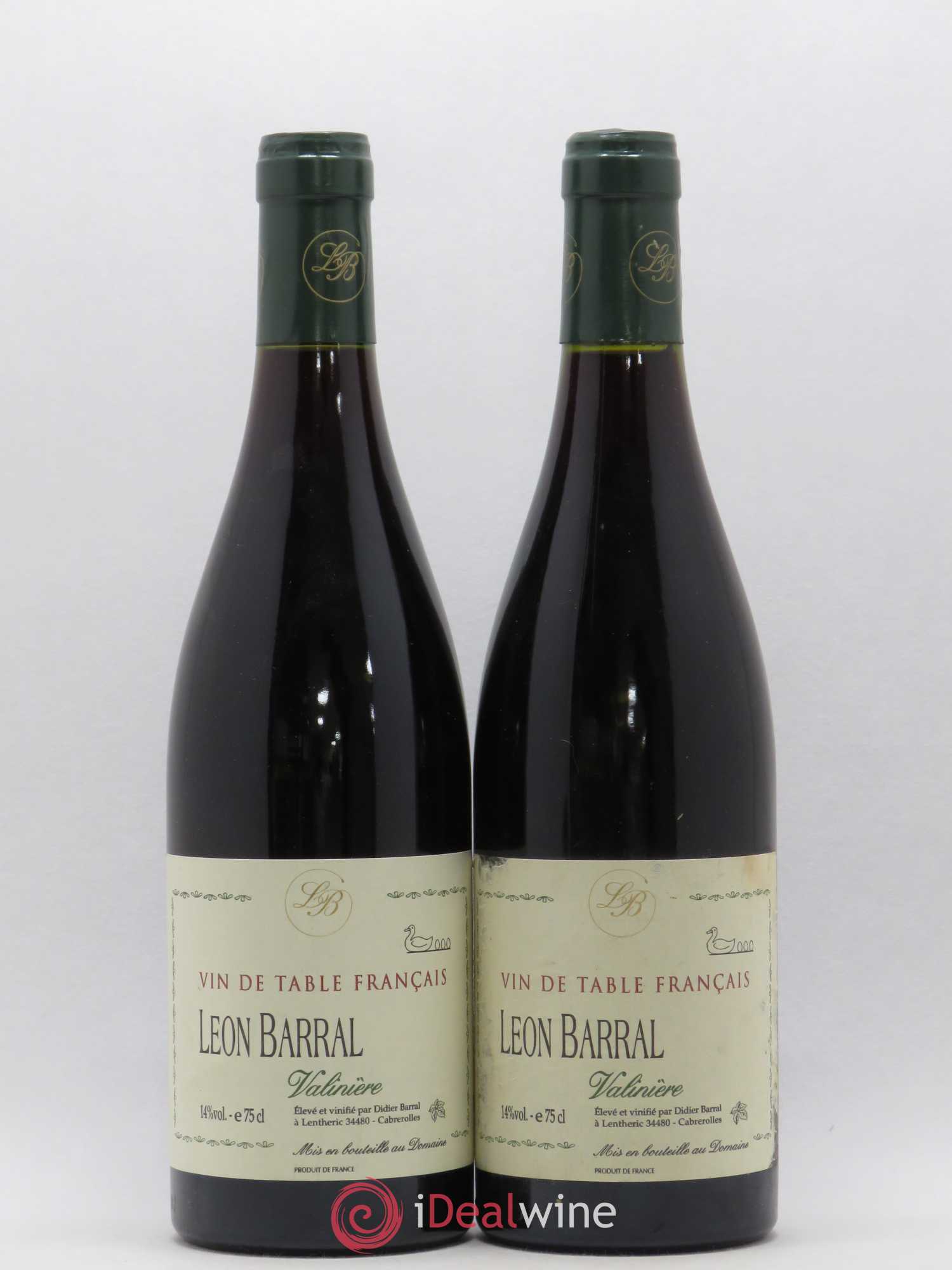 Vin de table Valinière Léon Barral 2000 - Posten von 2 Flaschen - 0