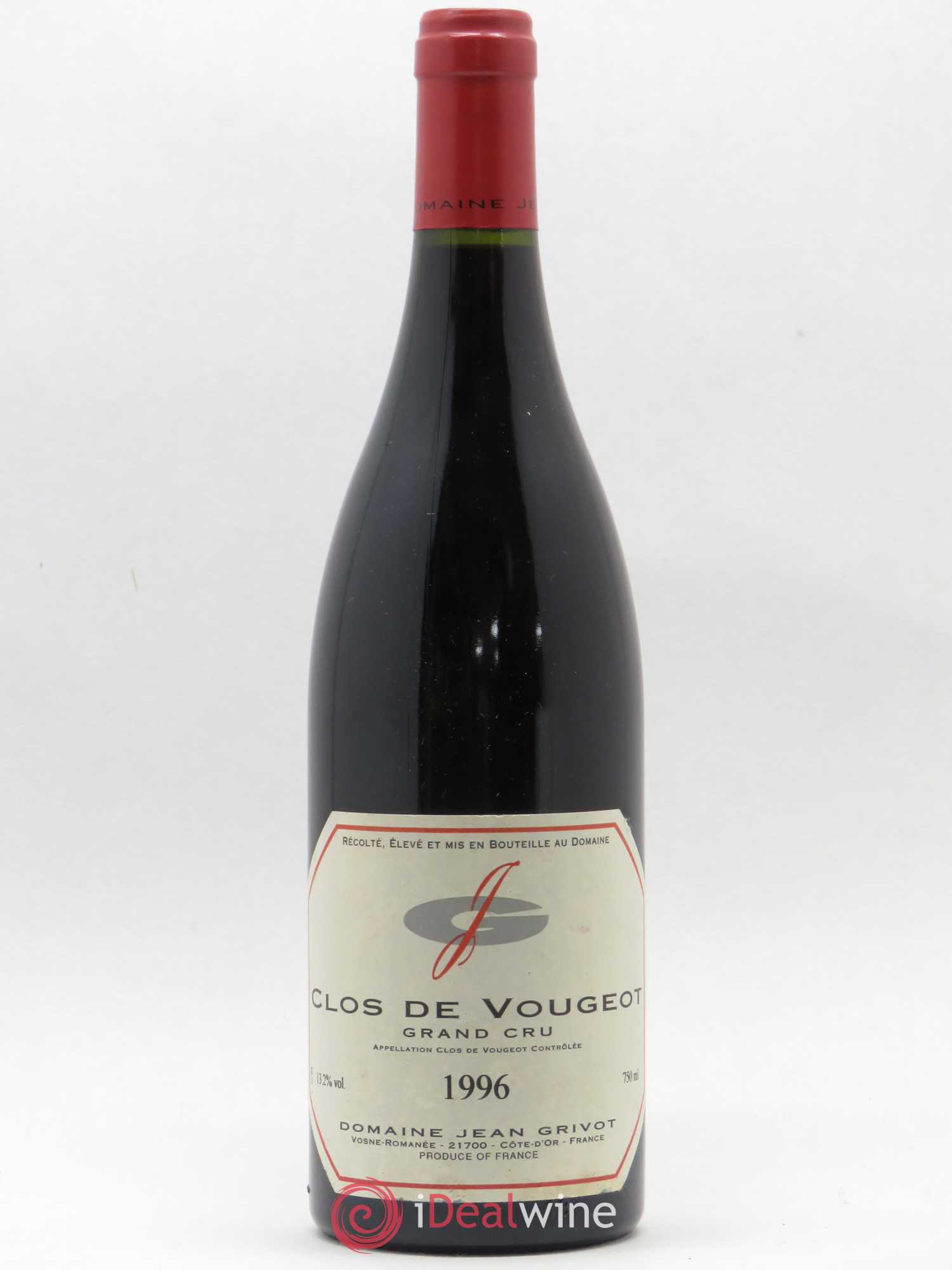 Clos de Vougeot Grand Cru Jean Grivot 1996 - Lot de 1 bouteille - 0