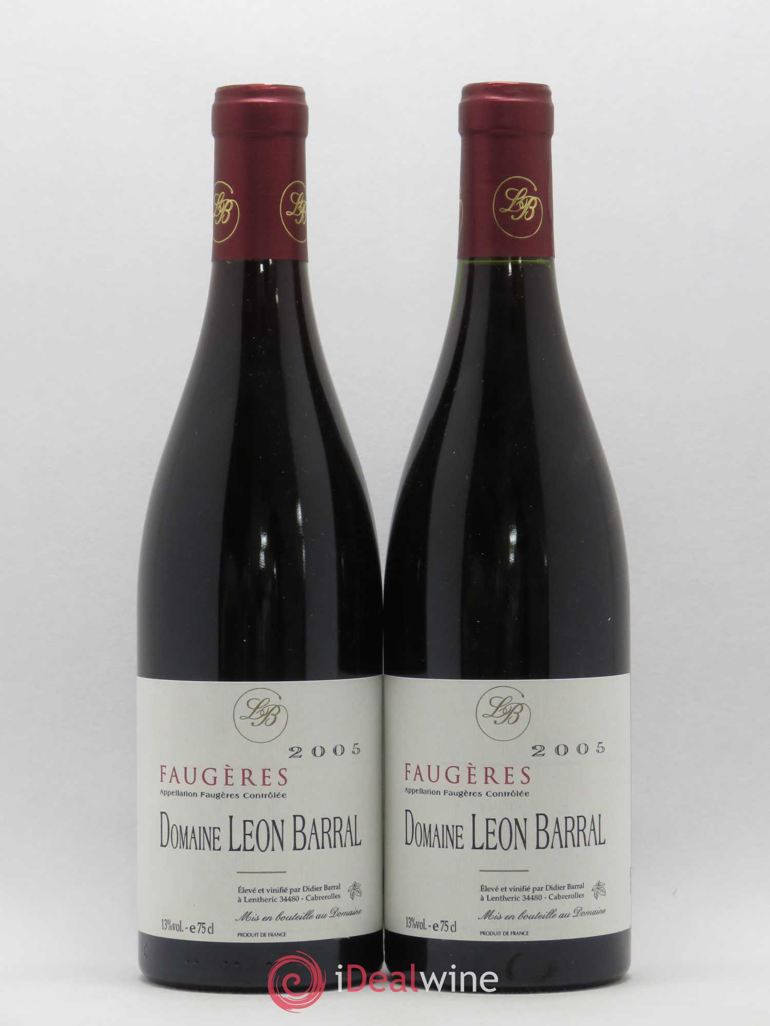 Faugères Domaine Léon Barral 2005 - Lot de 2 bouteilles - 0