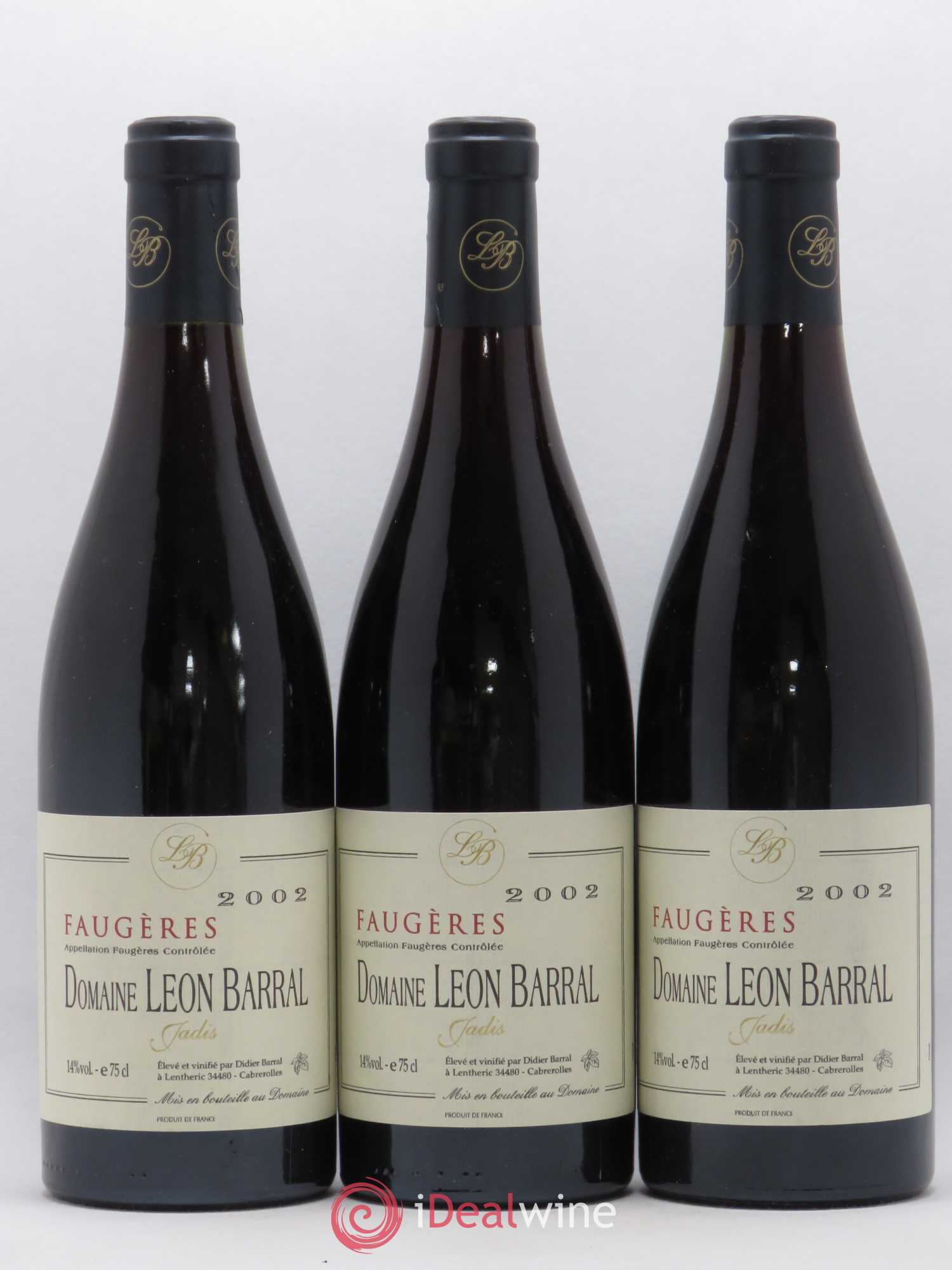 Faugères Jadis Domaine Léon Barral 2002 - Lot de 5 bouteilles - 1