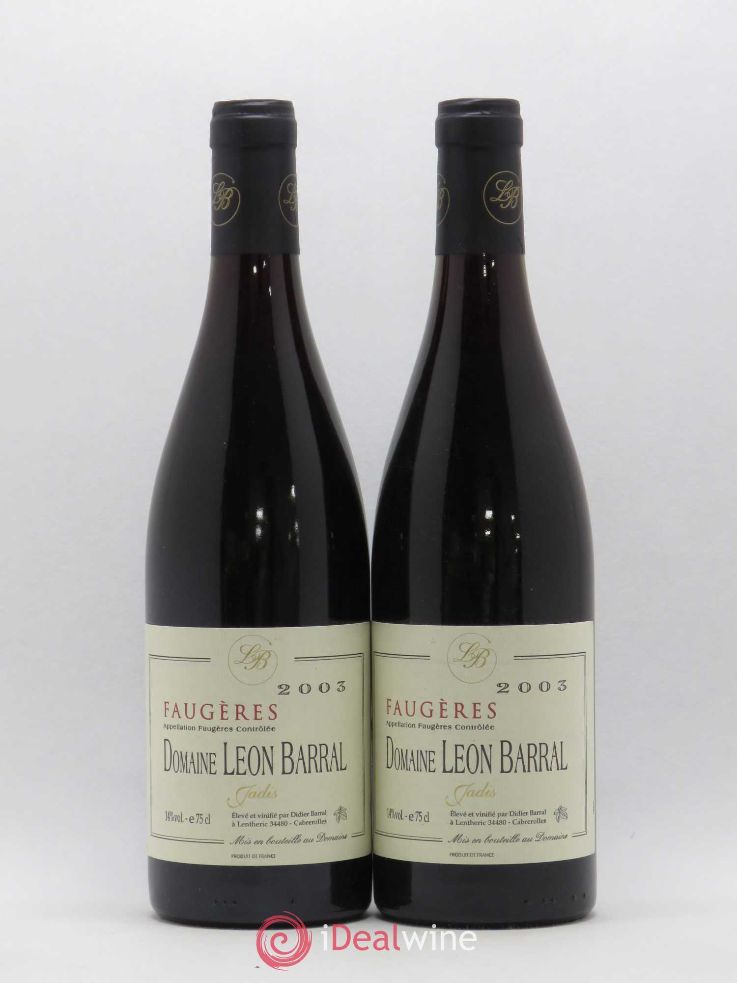 Faugères Jadis Domaine Léon Barral 2003 - Lot de 5 bouteilles - 2