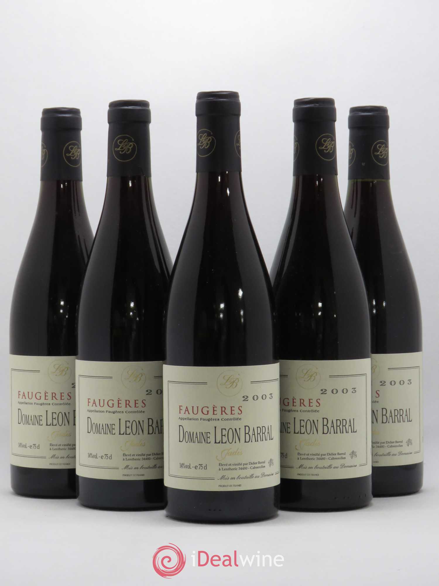 Faugères Jadis Domaine Léon Barral 2003 - Lot de 5 bouteilles - 0