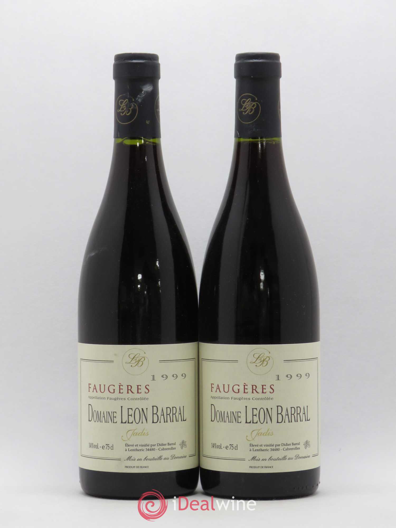 Faugères Jadis Domaine Léon Barral 1999 - Lot de 2 bouteilles - 0