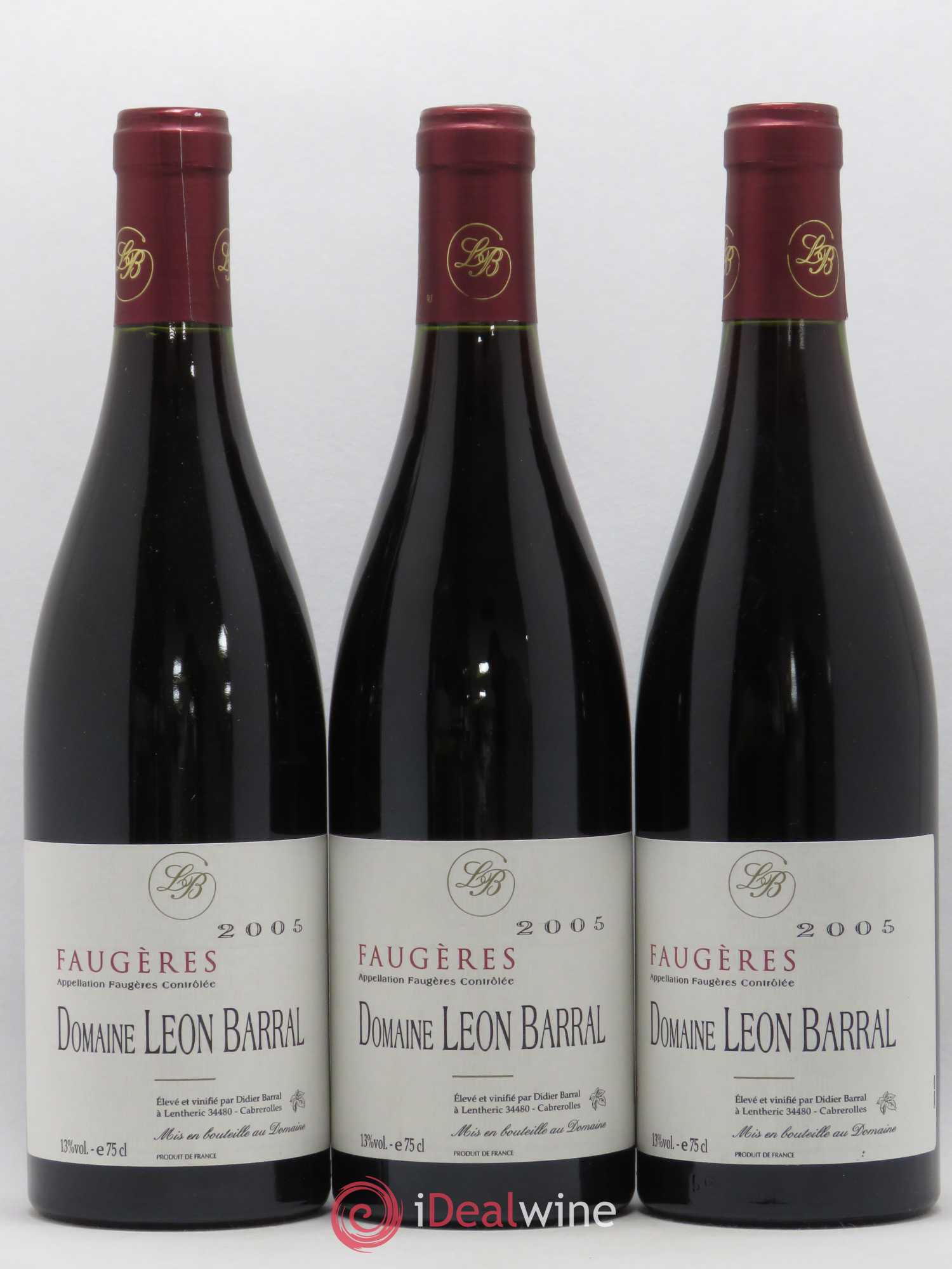 Faugères Domaine Léon Barral 2005 - Lot de 5 bouteilles - 1
