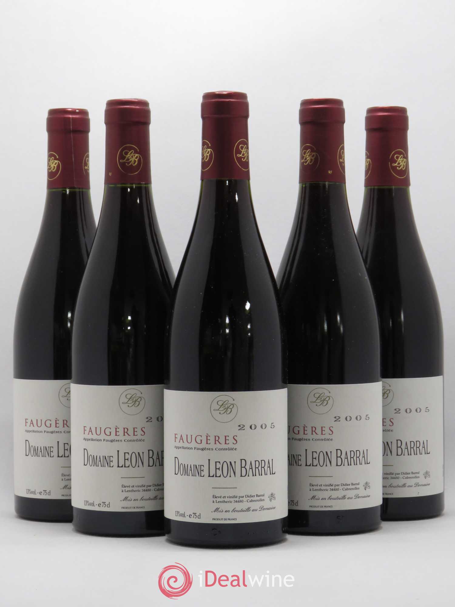Faugères Domaine Léon Barral 2005 - Lot de 5 bouteilles - 0