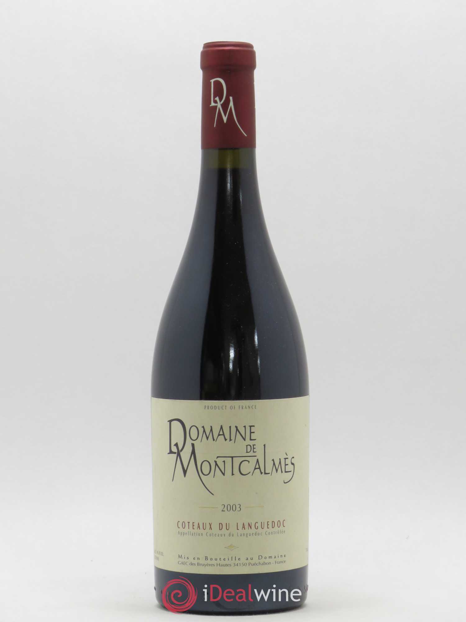 Terrasses du Larzac Domaine de Montcalmès Frédéric Pourtalié 2003 - Lot de 1 bouteille - 0