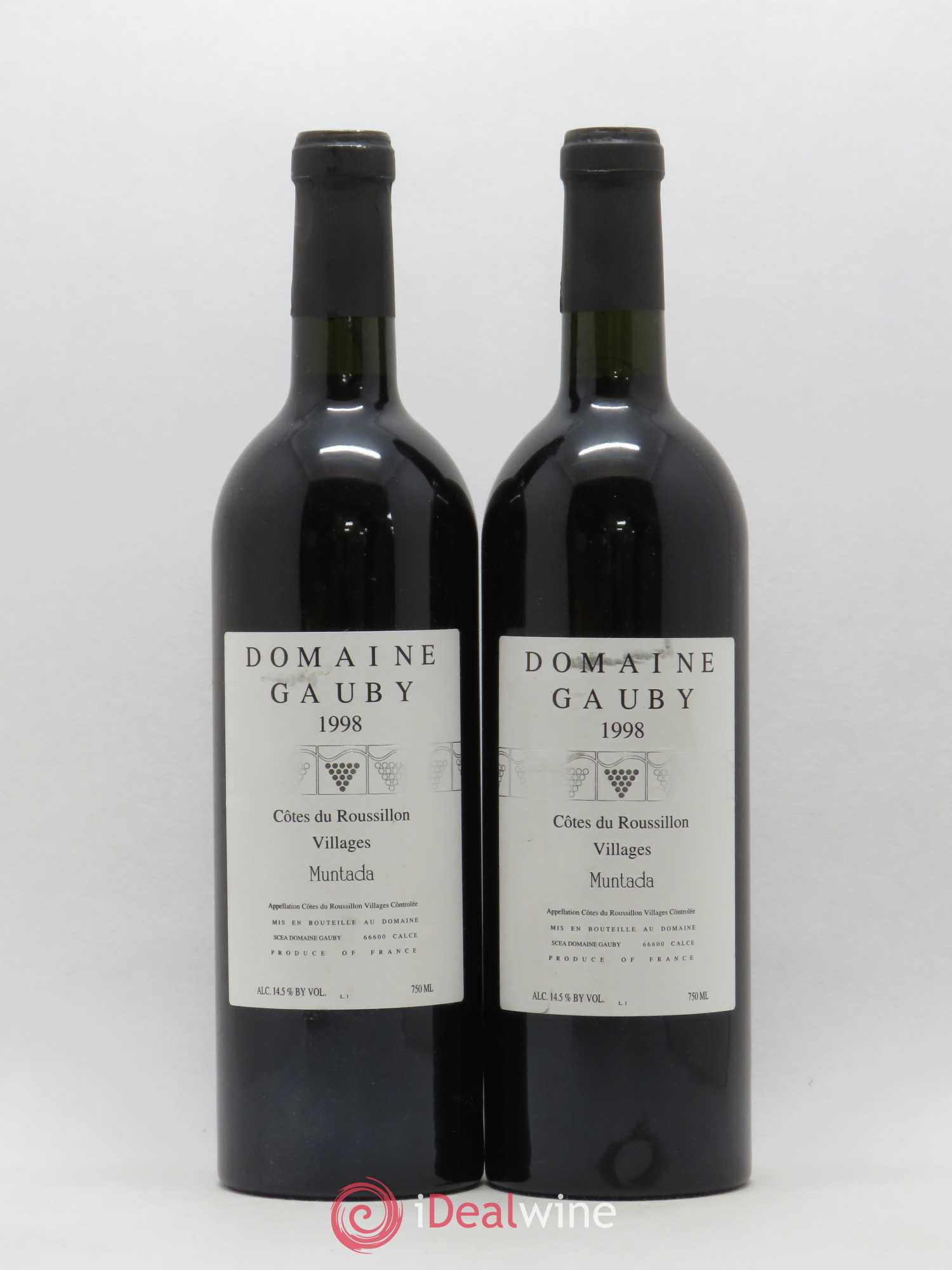 Côtes Catalanes (anciennement Côtes du Roussillon Villages) La Muntada Gauby (Domaine) 1998 - Lot de 2 bouteilles - 0