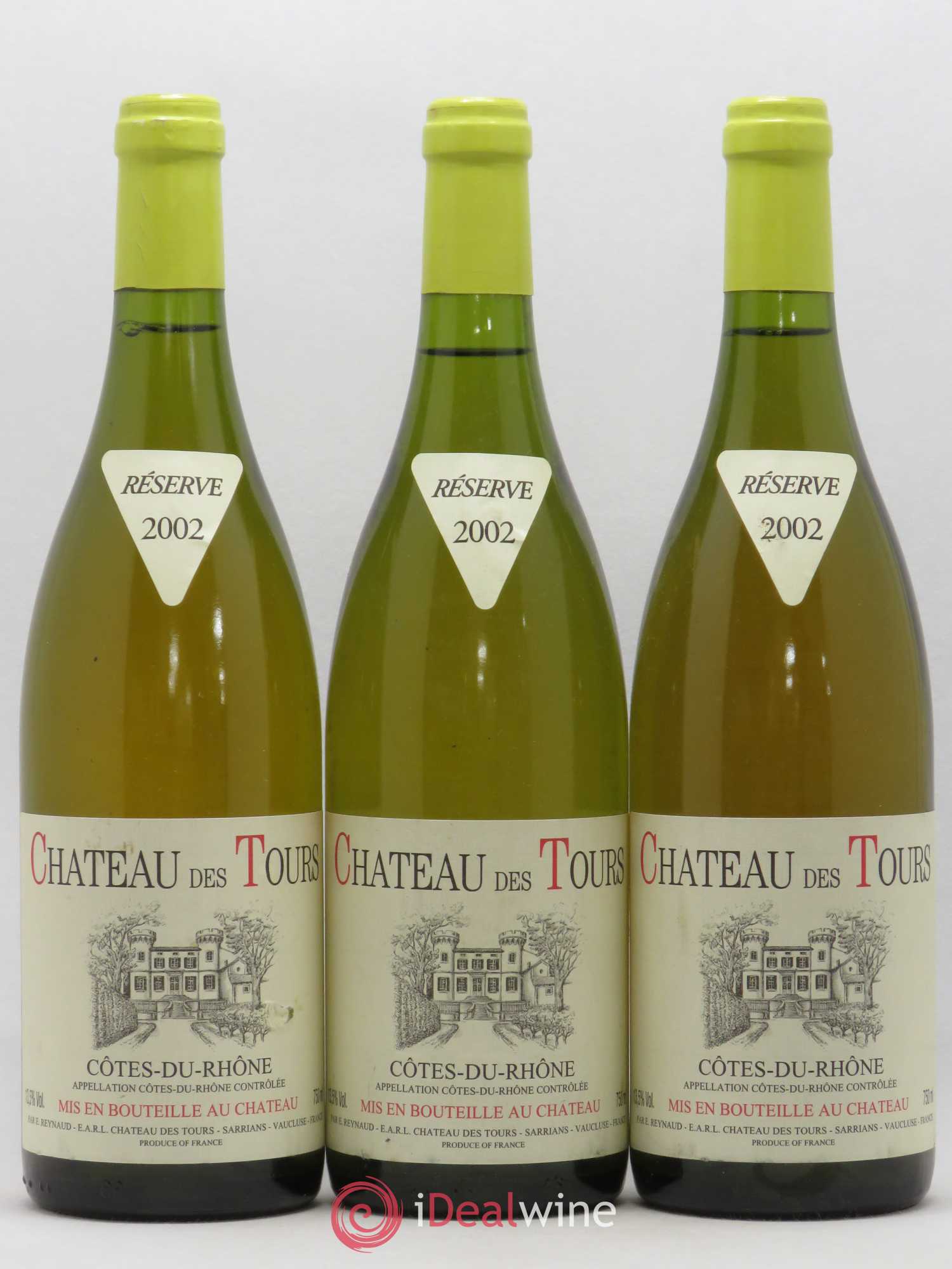 Côtes-du-Rhône Château des Tours Emmanuel Reynaud 2002 - Lot de 3 bouteilles - 0
