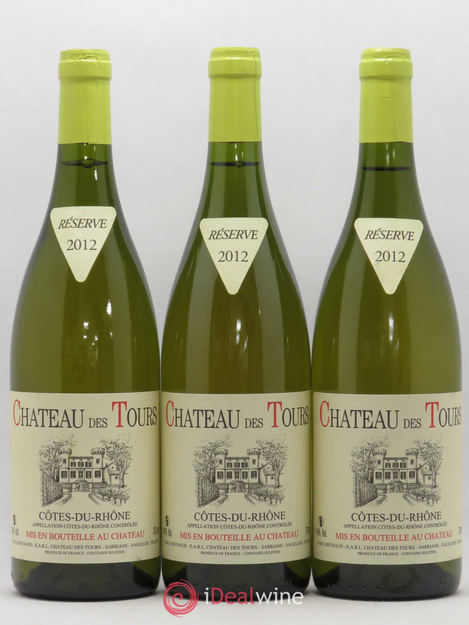 Côtes-du-Rhône Château des Tours Emmanuel Reynaud 2012 - Lot de 3 bouteilles - 0