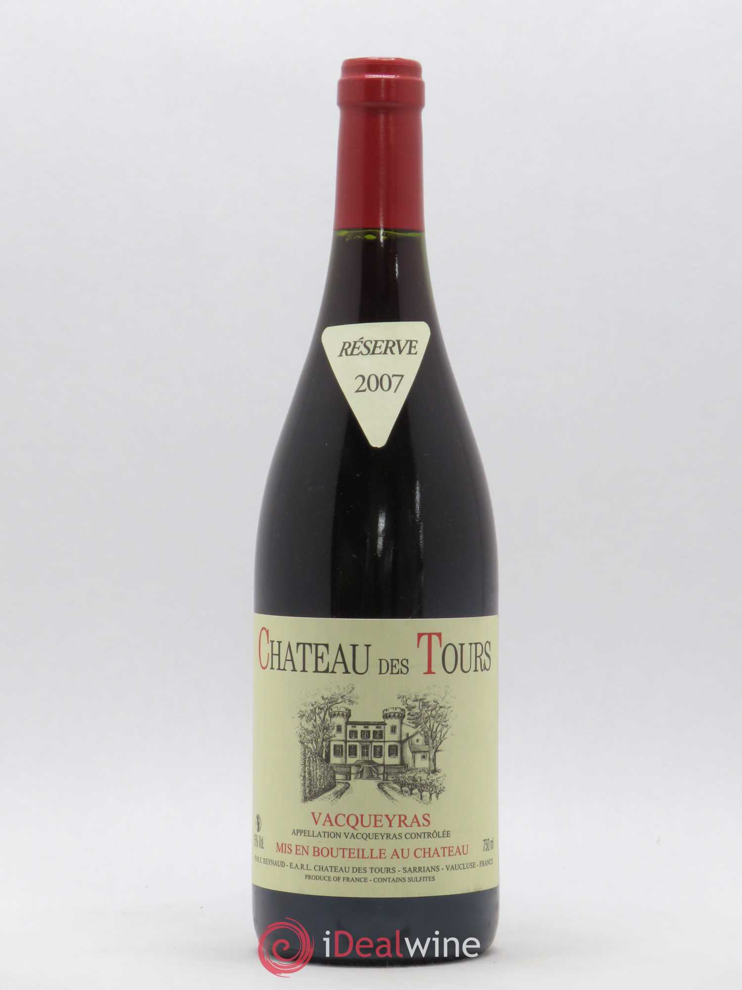 Vacqueyras Château des Tours Emmanuel Reynaud 2007 - Lot de 1 bouteille - 0