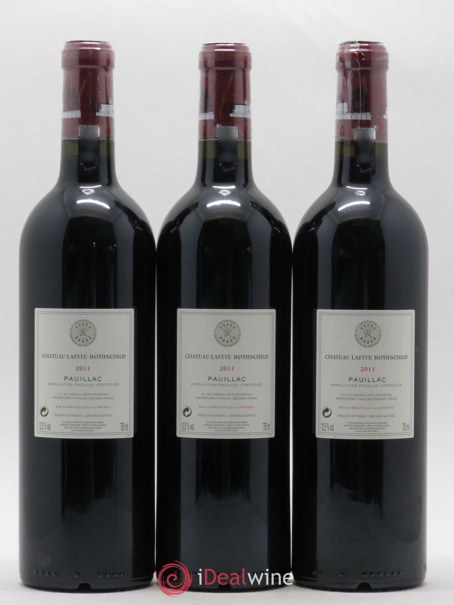 Château Lafite Rothschild 1er Grand Cru Classé 2011 - Lot de 3 bouteilles - 1