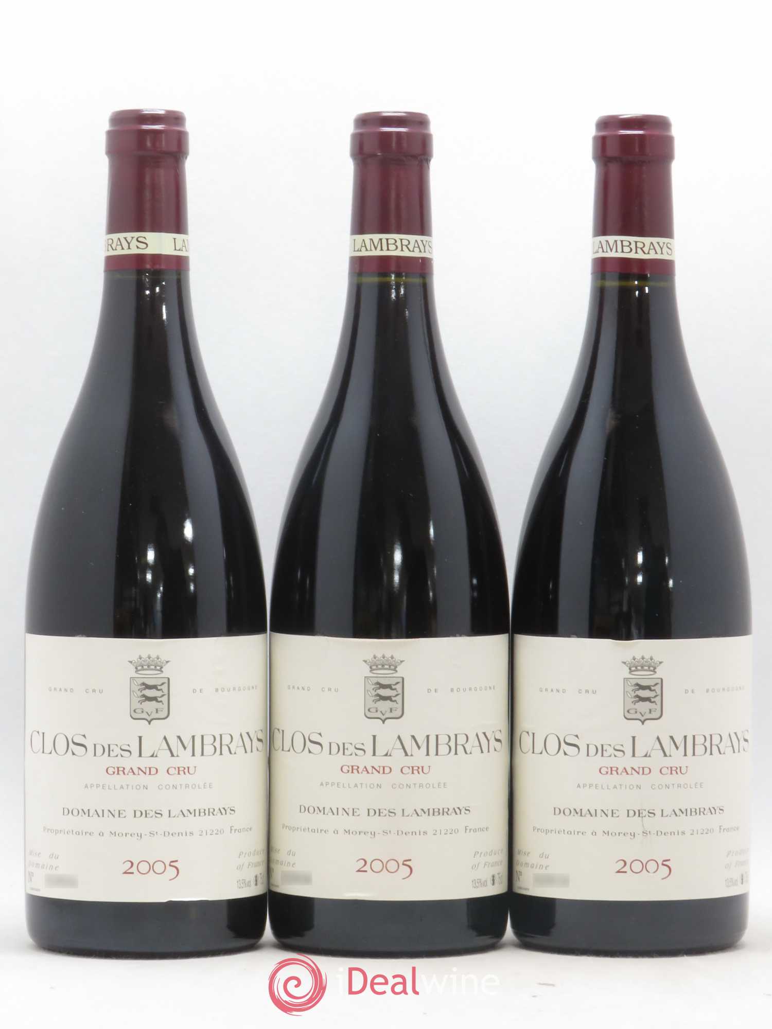 Clos des Lambrays Grand Cru Domaine des Lambrays 2005 - Lot de 3 bouteilles - 0
