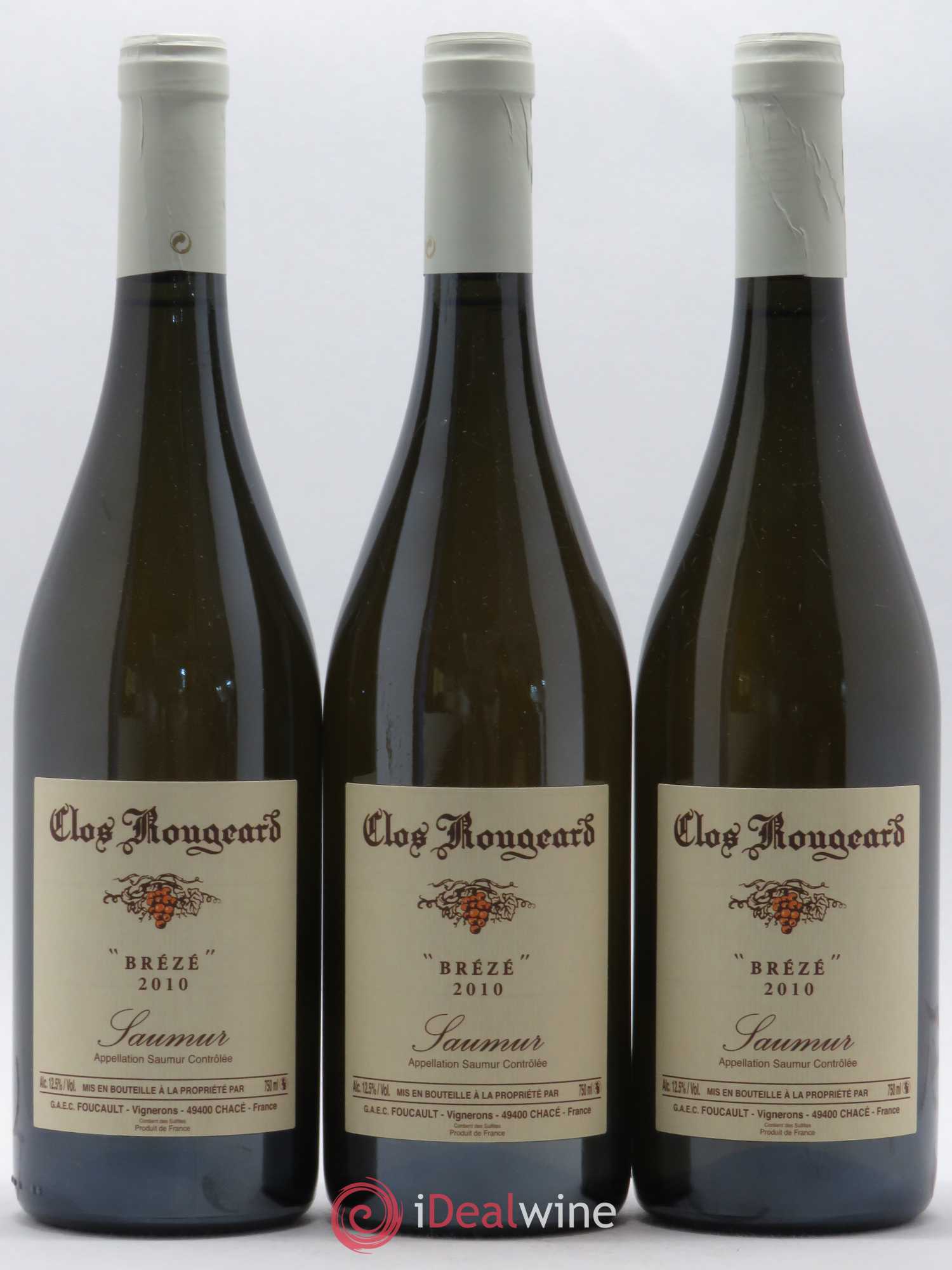 Saumur Brézé Clos Rougeard 2010 - Lot de 3 bouteilles - 0