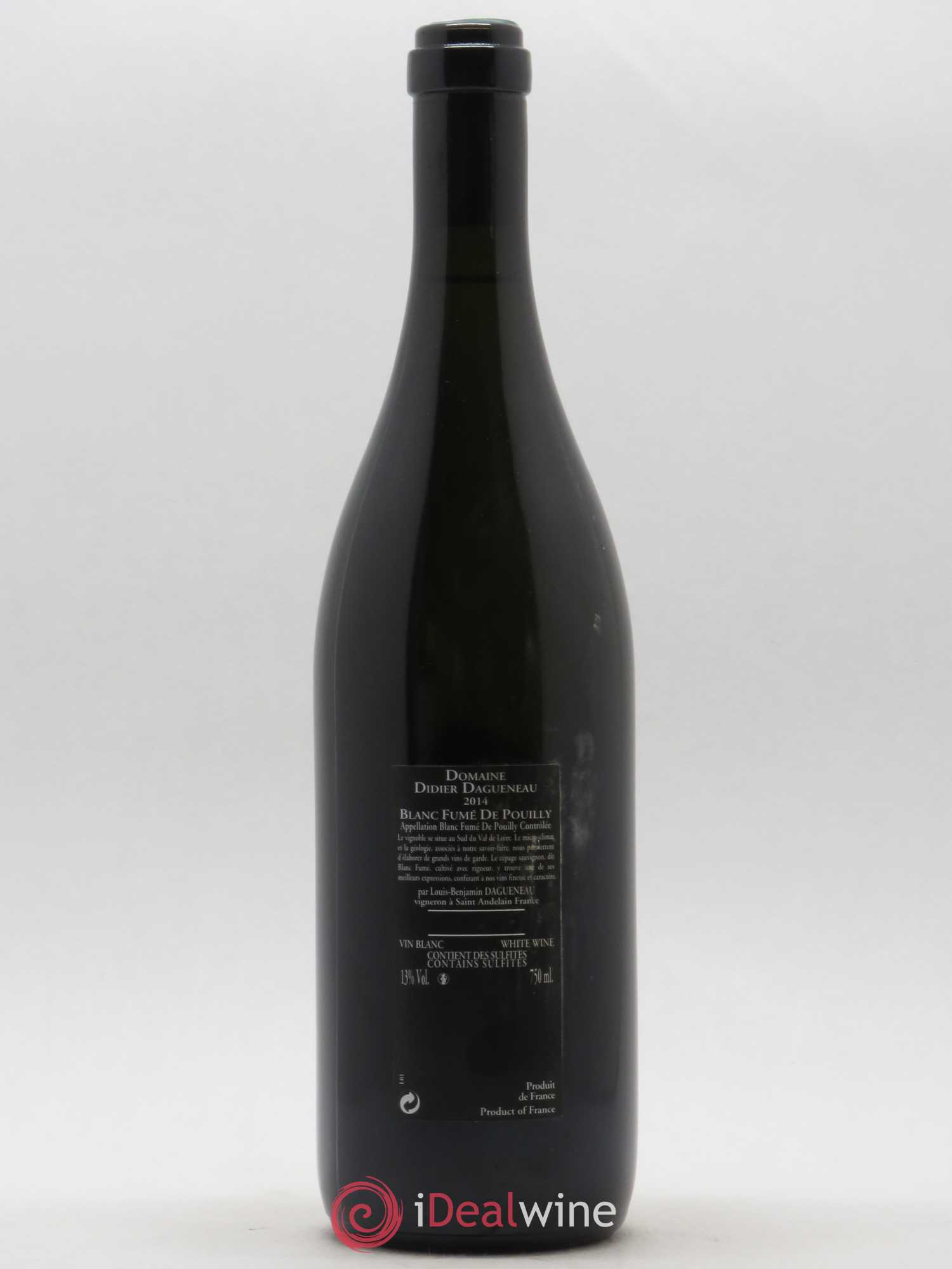 Vin de France (anciennement Pouilly-Fumé) Silex Dagueneau (Domaine Didier - Louis-Benjamin) 2014 - Lot de 1 bouteille - 1