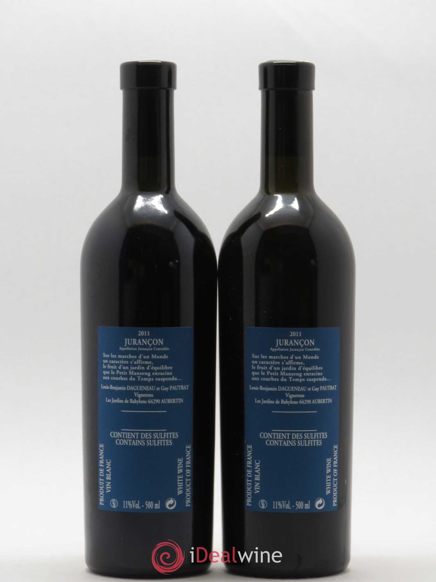 Vin de France (anciennement Jurançon) Jardins de Babylone Didier Dagueneau 2011 - Lot de 2 bouteilles - 1