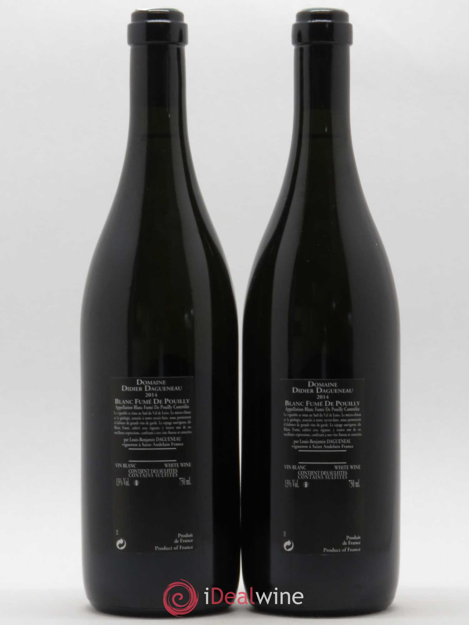 Vin de France (anciennement Pouilly-Fumé) Silex Dagueneau (Domaine Didier - Louis-Benjamin) 2014 - Lot de 2 bouteilles - 1