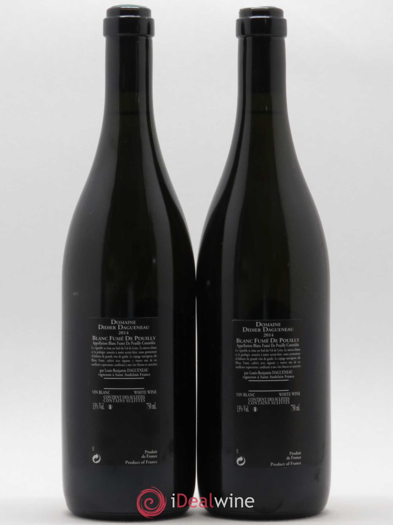 Vin de France (anciennement Pouilly-Fumé) Silex Dagueneau (Domaine Didier - Louis-Benjamin) 2014 - Lot de 2 bouteilles - 1