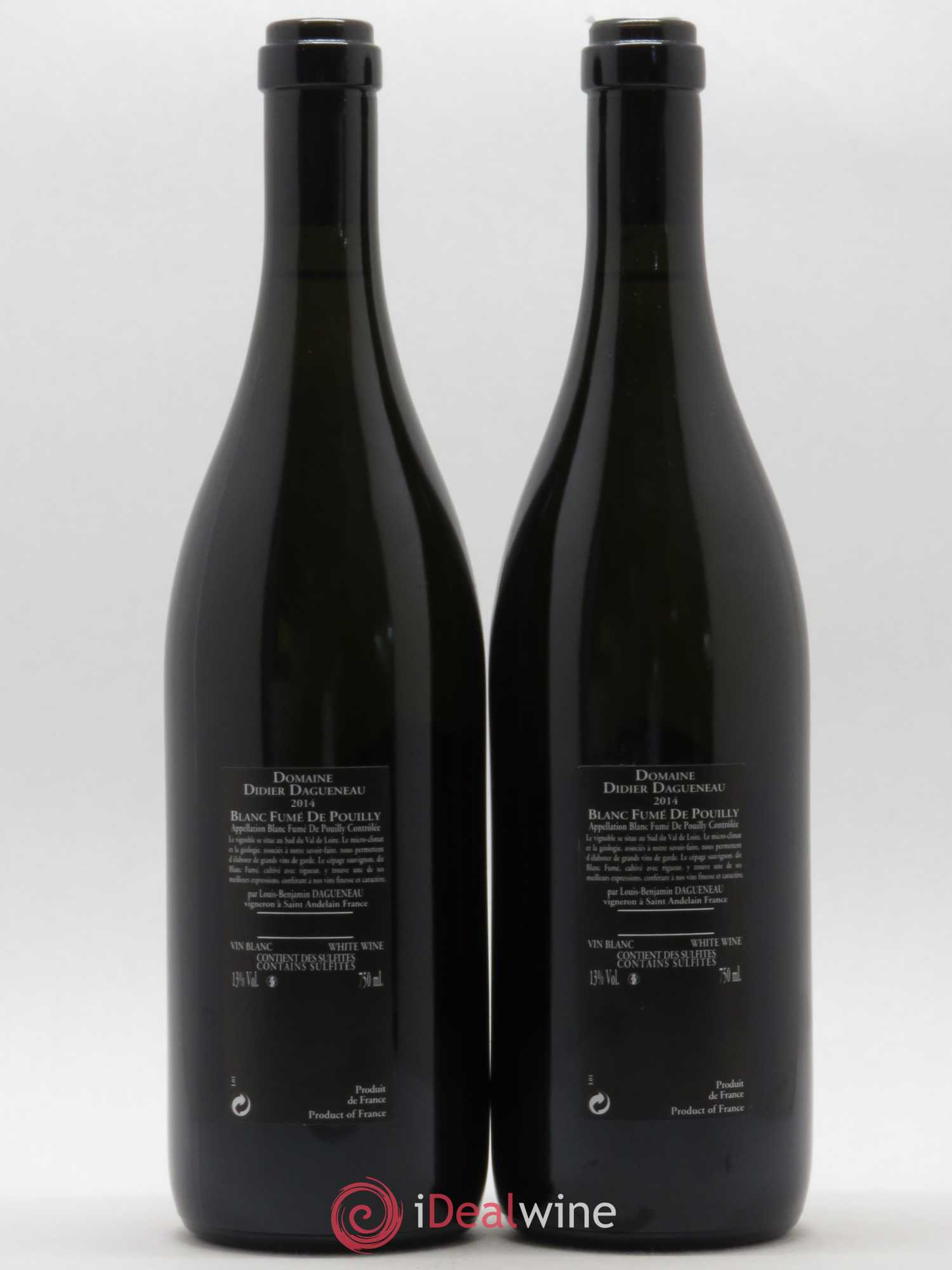 Vin de France (anciennement Pouilly-Fumé) Silex Dagueneau (Domaine Didier - Louis-Benjamin) 2014 - Lot de 2 bouteilles - 1