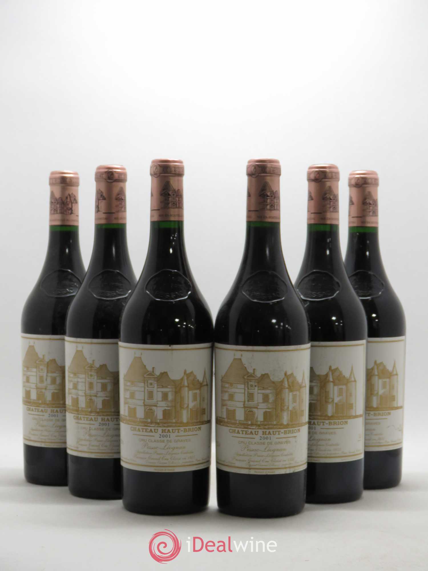 Château Haut Brion 1er Grand Cru Classé 2001 - Lot de 6 bouteilles - 0