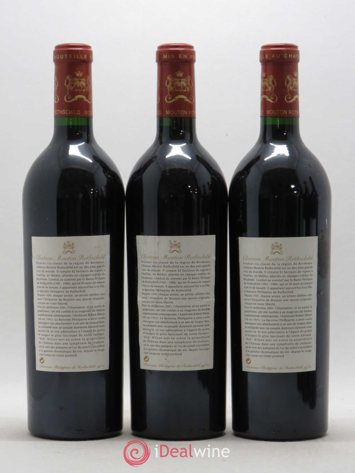 Château Mouton Rothschild 1er Grand Cru Classé 2001 - Lot de 6 bouteilles - 4