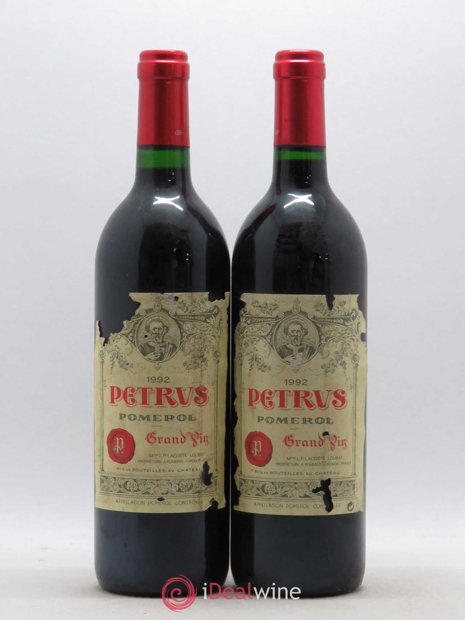 Petrus 1992 - Lot de 2 bouteilles - 0