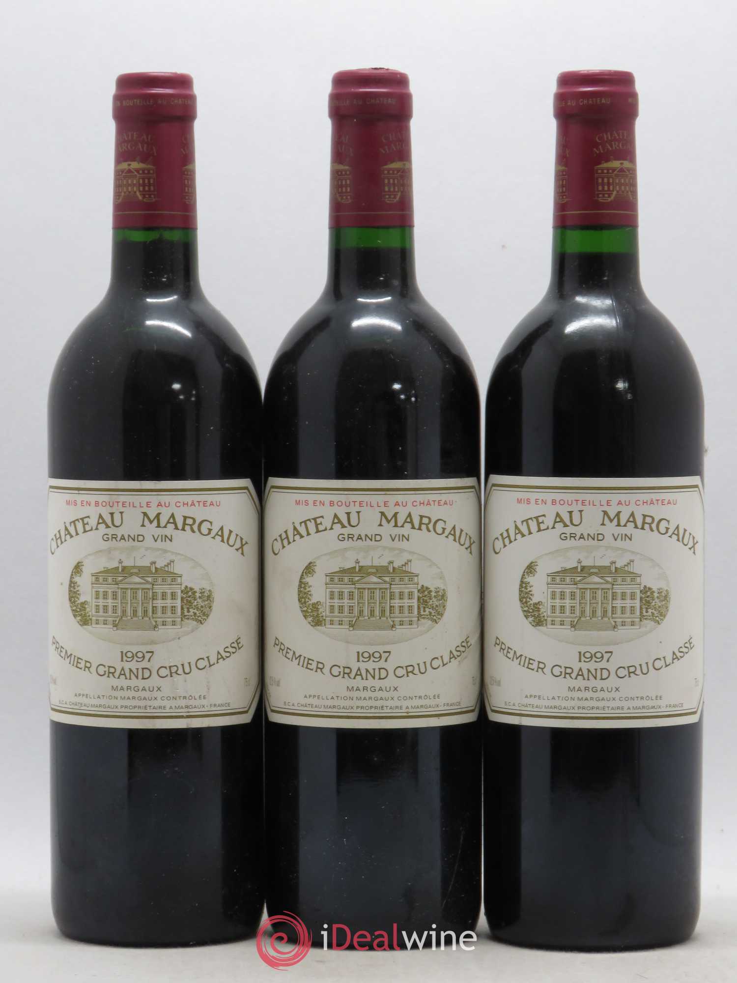 Château Margaux 1er Grand Cru Classé 1997 - Lot de 3 bouteilles - 0