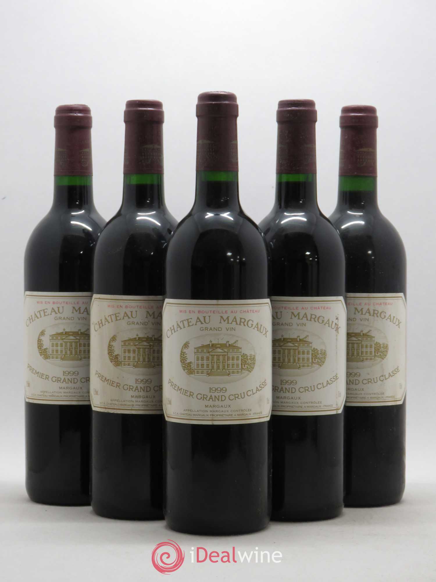 Château Margaux 1er Grand Cru Classé 1999 - Lot de 5 bouteilles - 0