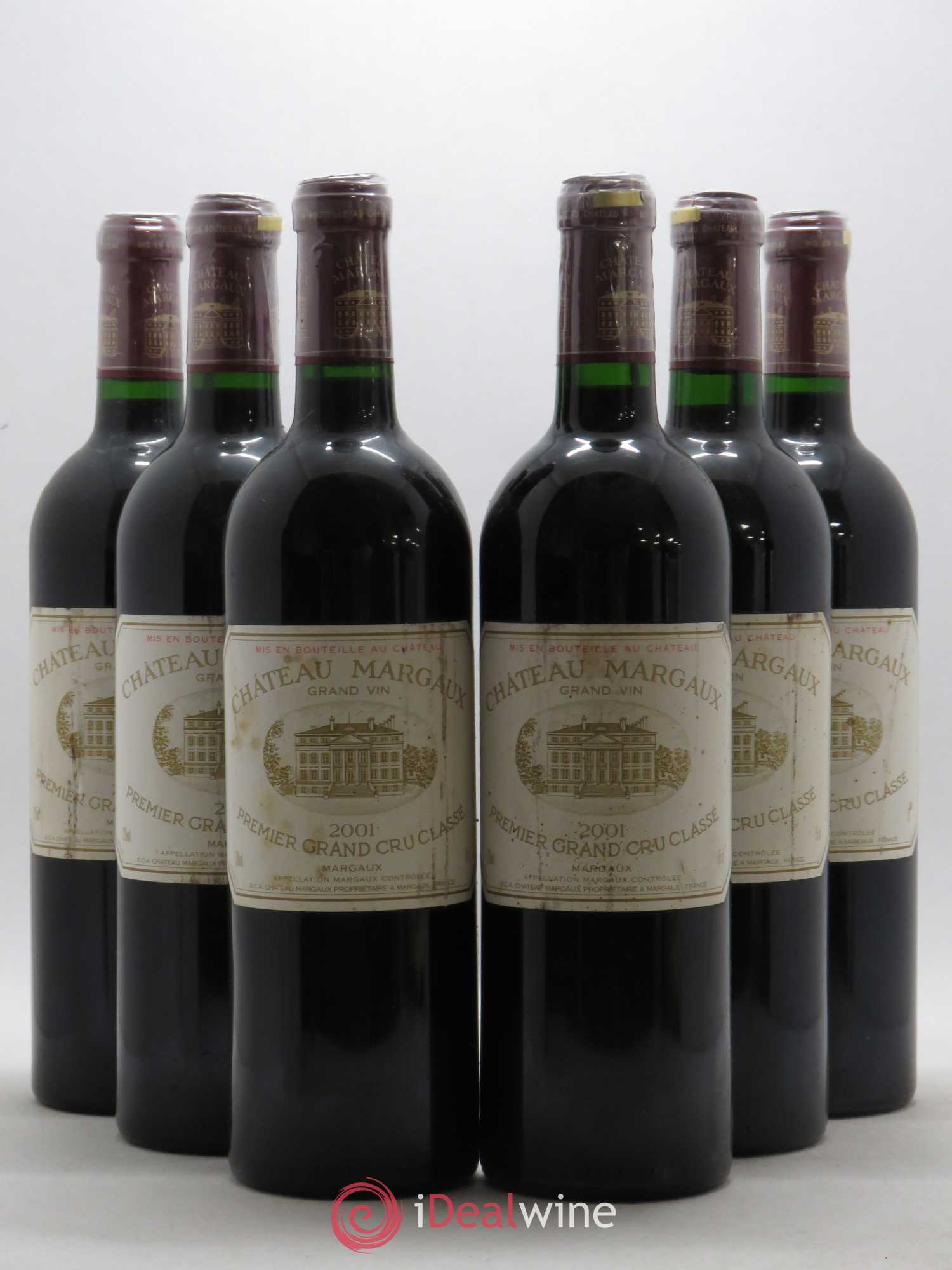 Château Margaux 1er Grand Cru Classé 2001 - Lot de 6 bouteilles - 0