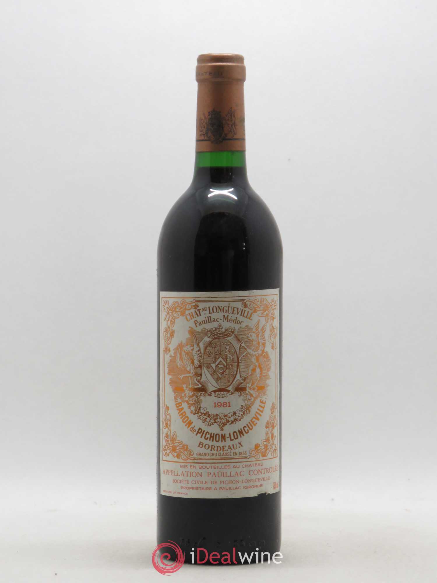 Pichon Longueville Baron 2ème Grand Cru Classé 1981 - Lot de 1 bouteille - 0