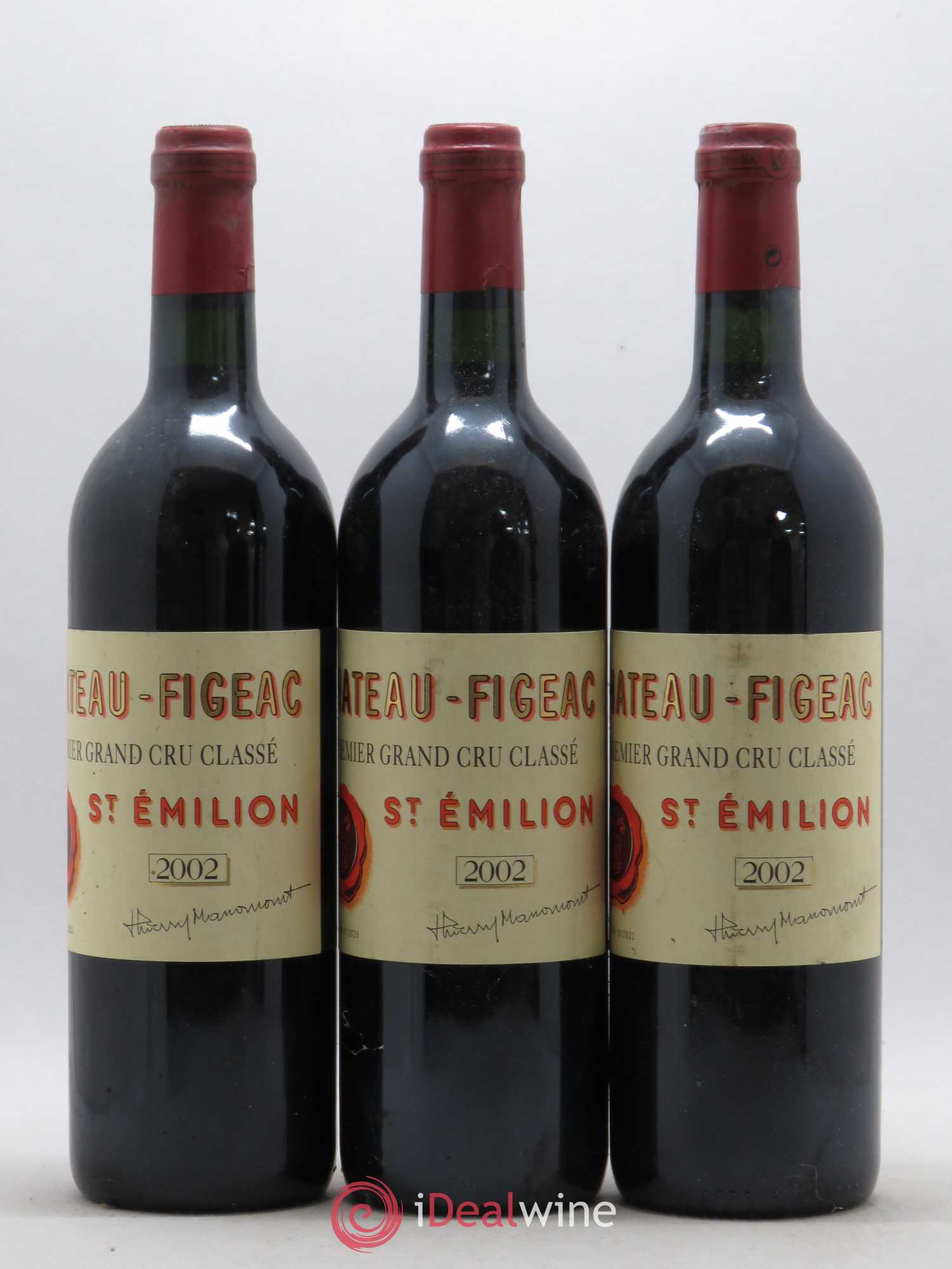 Château Figeac 1er Grand Cru Classé A 2002 - Lot de 12 bouteilles - 1