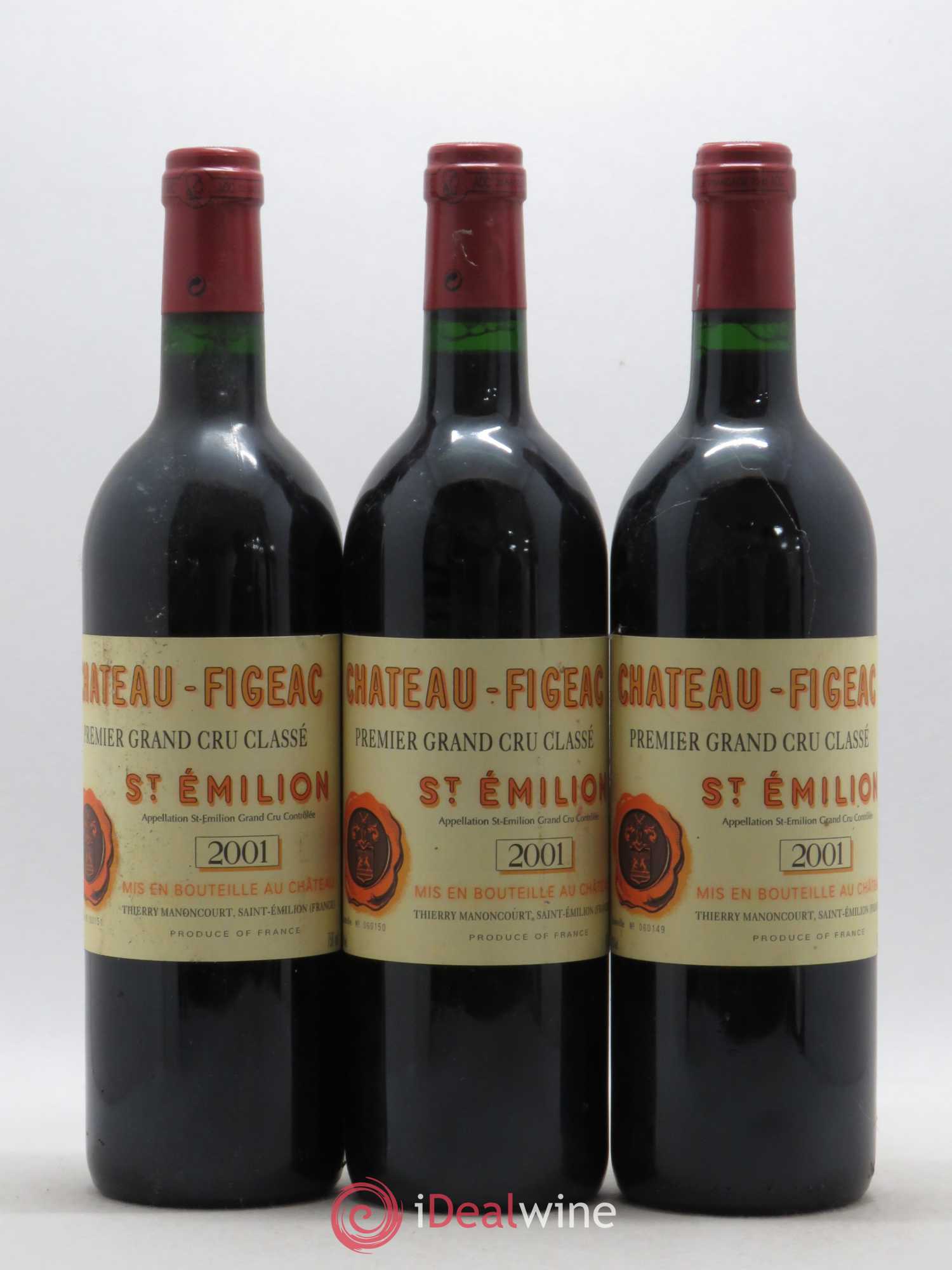Château Figeac 1er Grand Cru Classé A 2001 - Lot de 6 bouteilles - 1