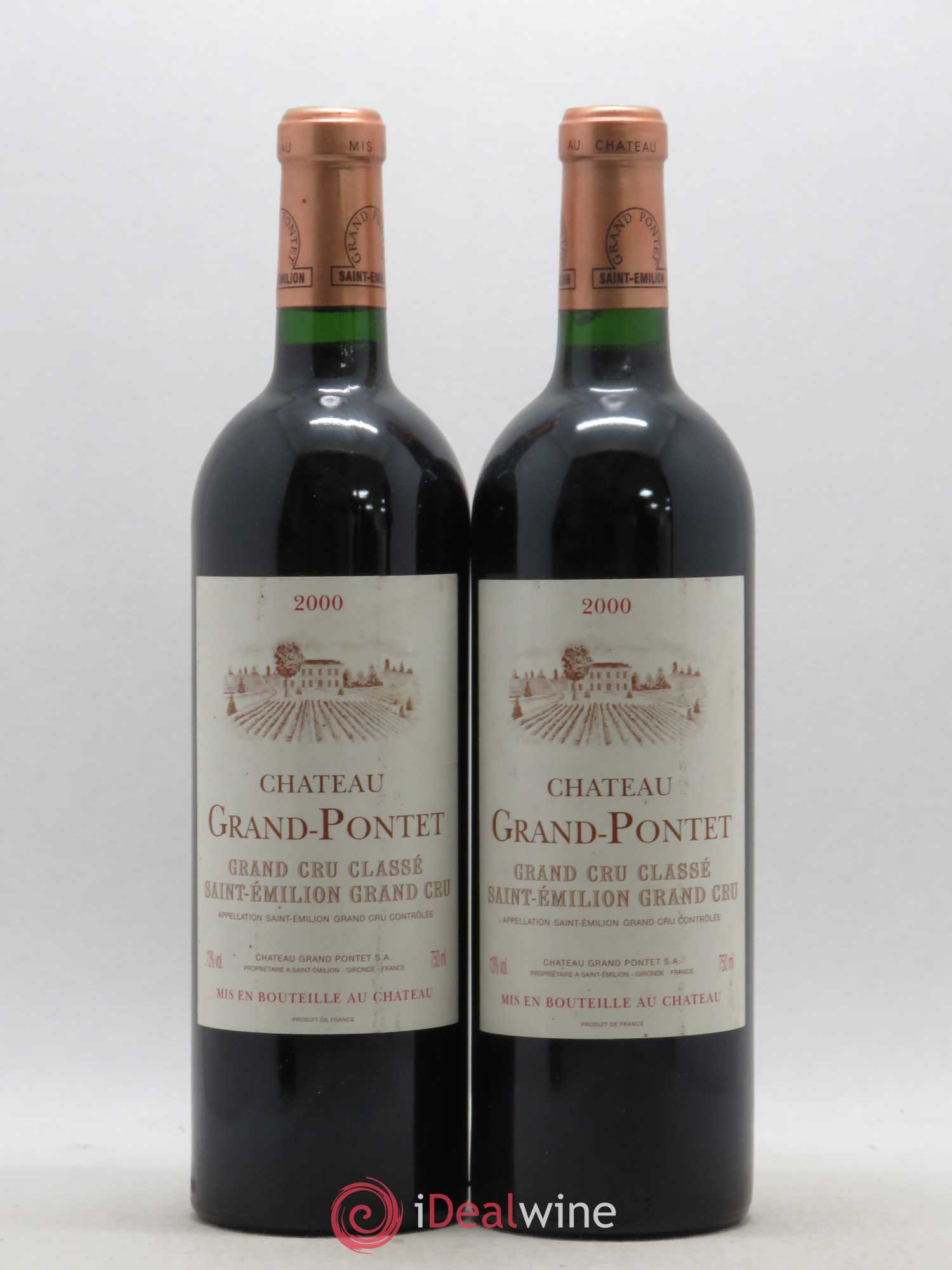 Château Grand Pontet Grand Cru Classé 2000 - Lot de 2 bouteilles - 0