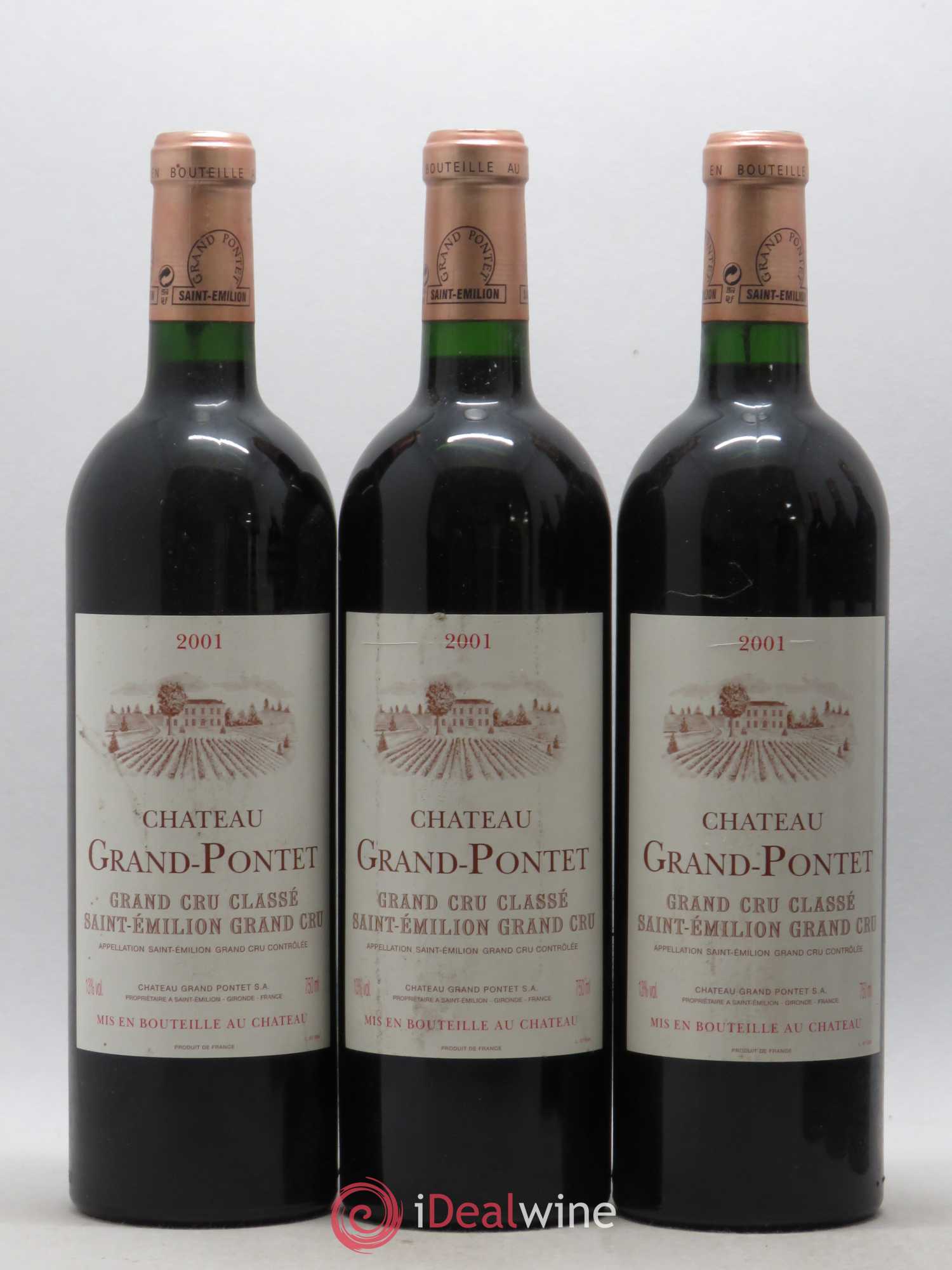 Château Grand Pontet Grand Cru Classé 2001 - Lot de 6 bouteilles - 1