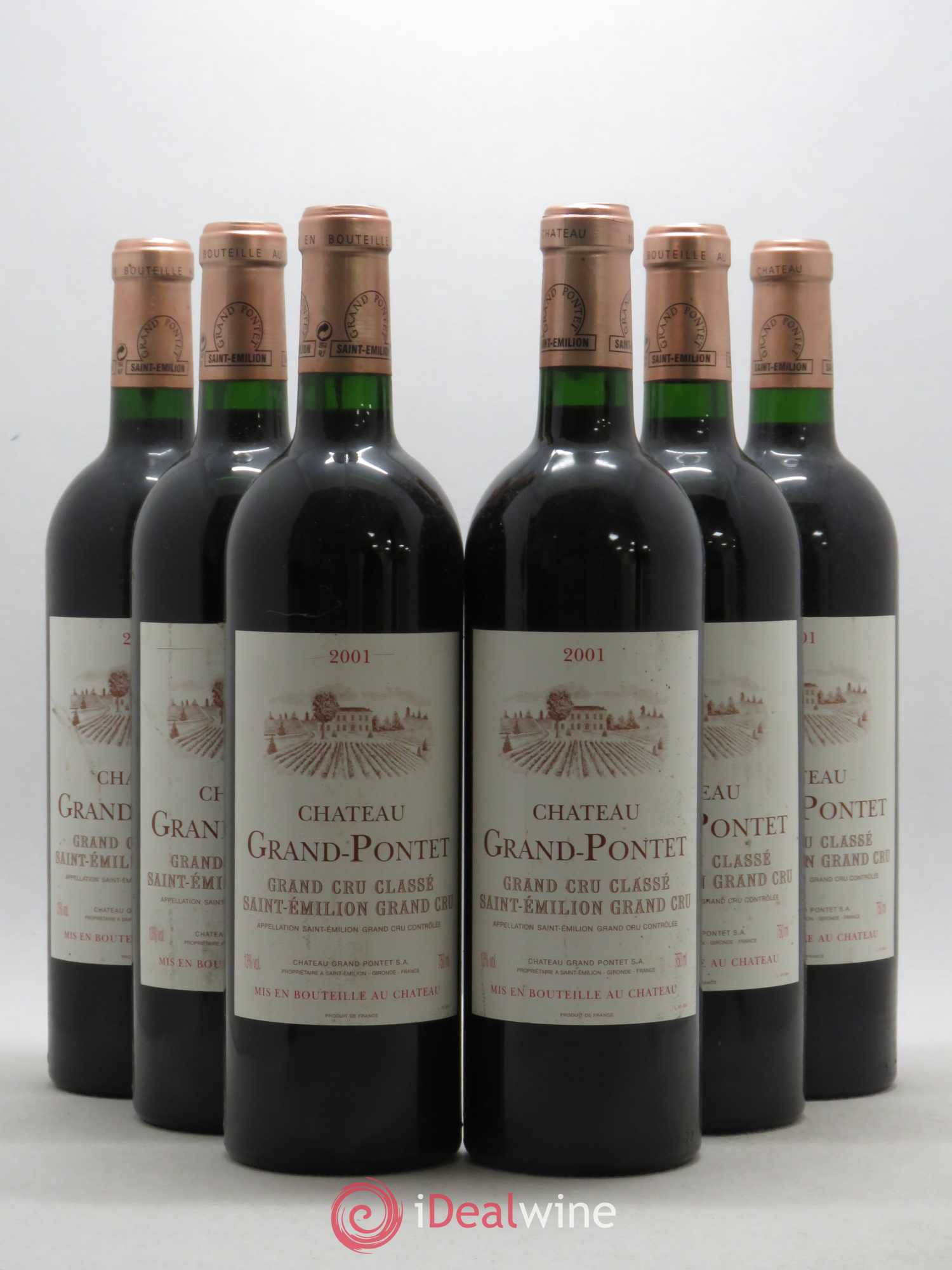 Château Grand Pontet Grand Cru Classé 2001 - Lot de 6 bouteilles - 0